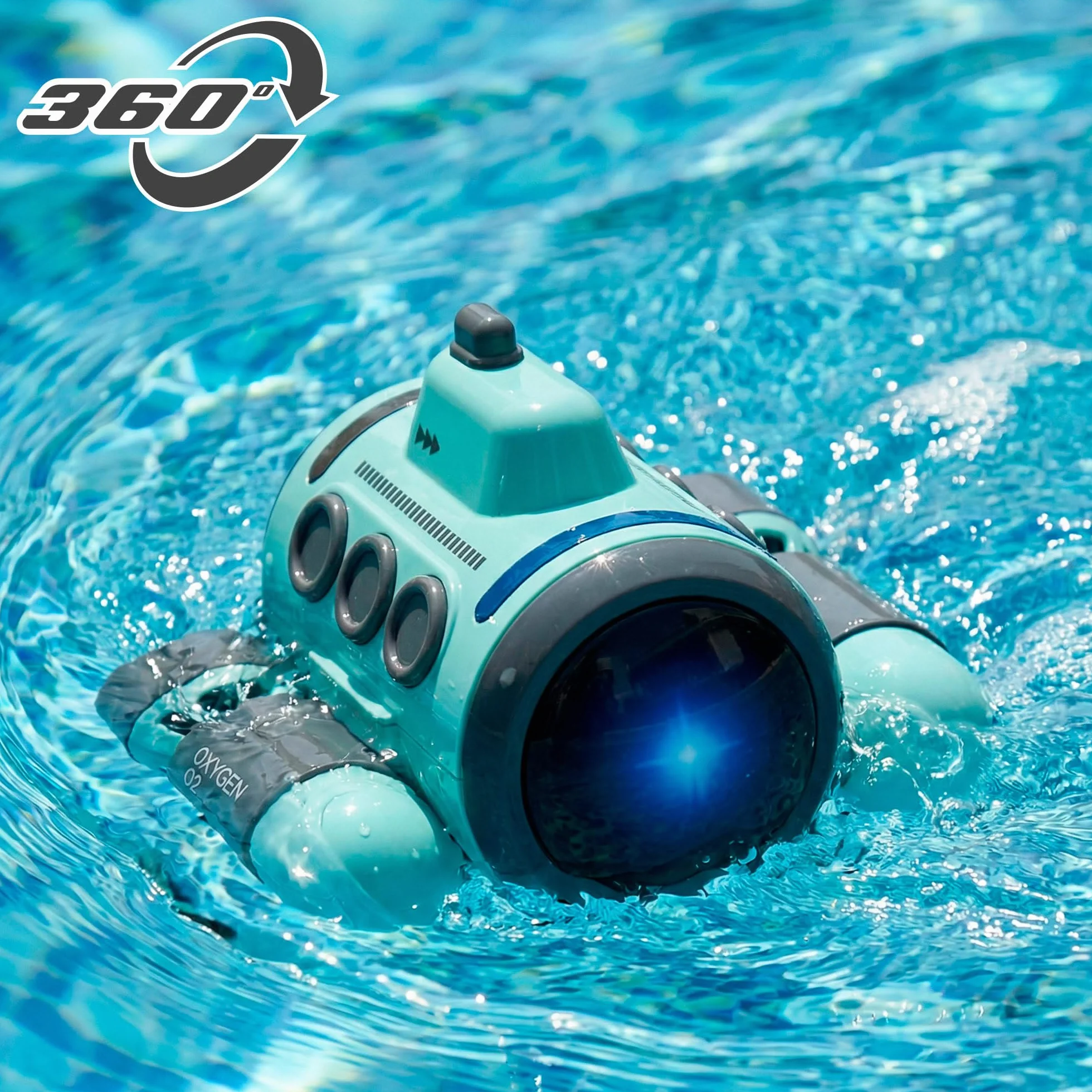 ColorBaby Speed & Go Submarino teledirigido, Giros 360º, Incluye luz, Mando a Distancia Sumergible, Alcance 25 Metros, Velocidad 15 km/h, Juguete para niños 4 años, Juguetes RC (39731)
