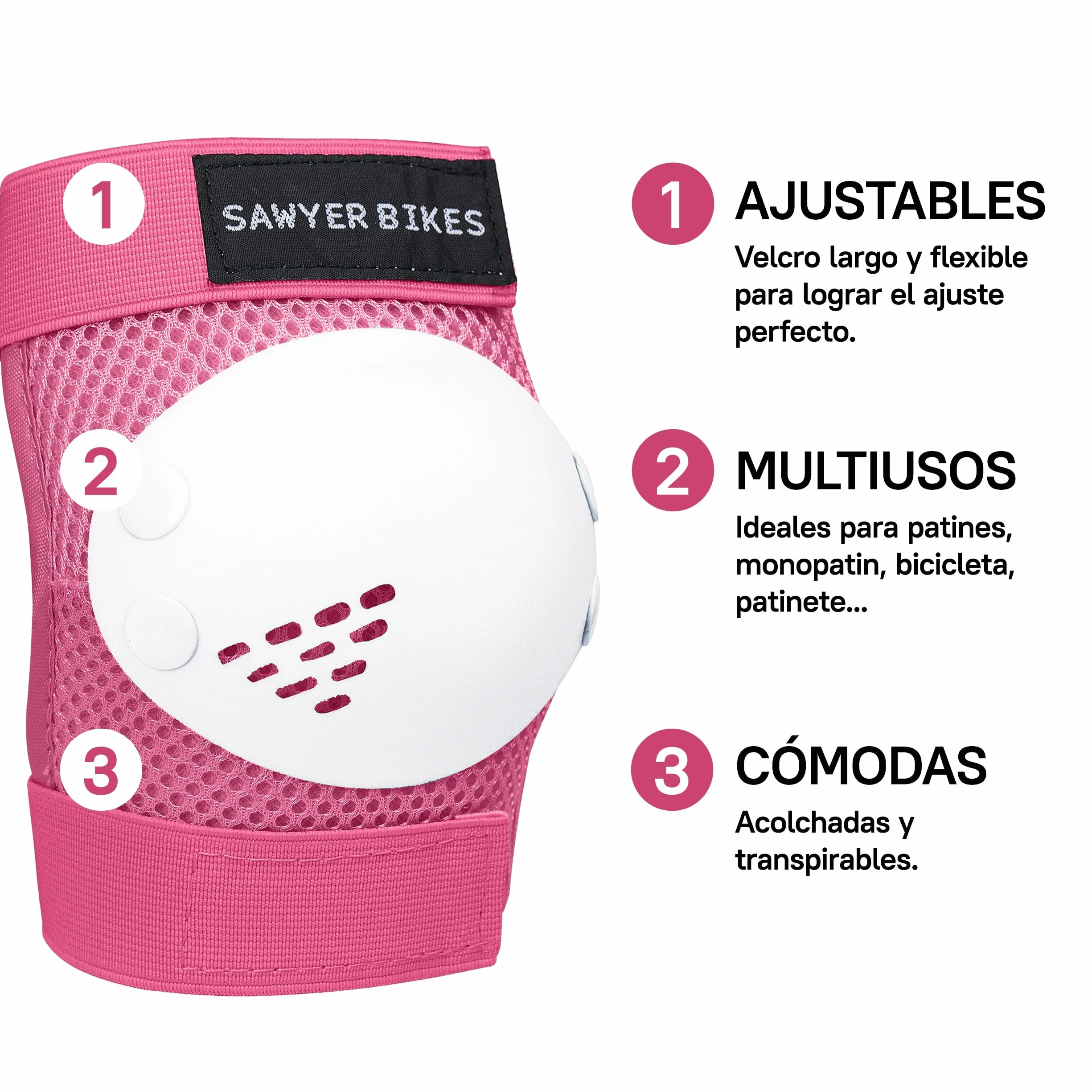 Sawyer Bikes Set Protecciones Infantil Niños 3 a 10 Años