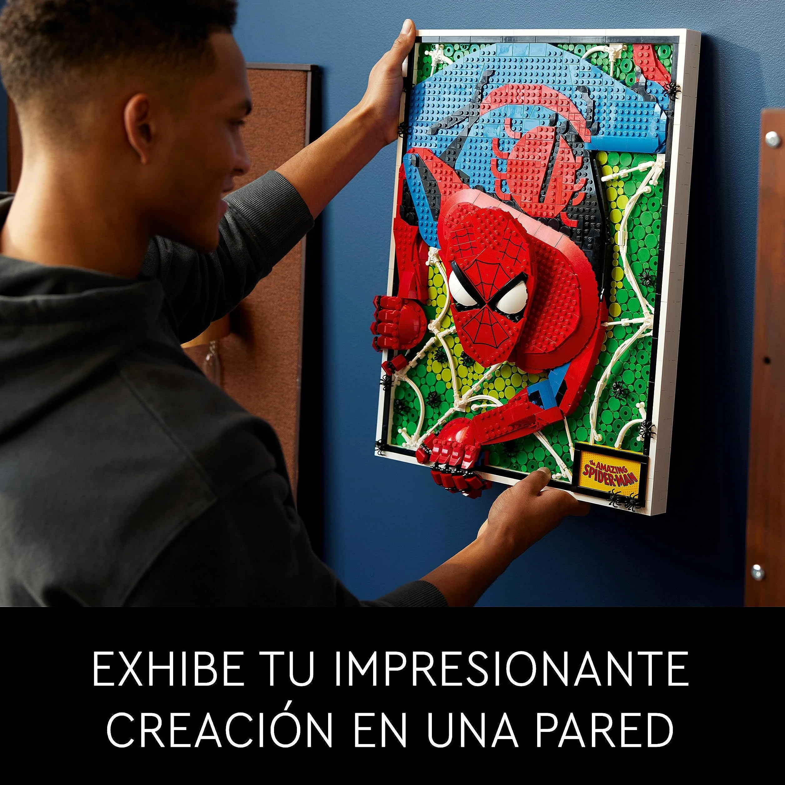 LEGO Art El Increíble Spider-Man Set Mural 3D, Póster de Lienzo para Construir, Decoración de Súperhéroe para el Hogar, Actividad Creativa, Regalo de Cómic para Adolescentes y Adultos 31209