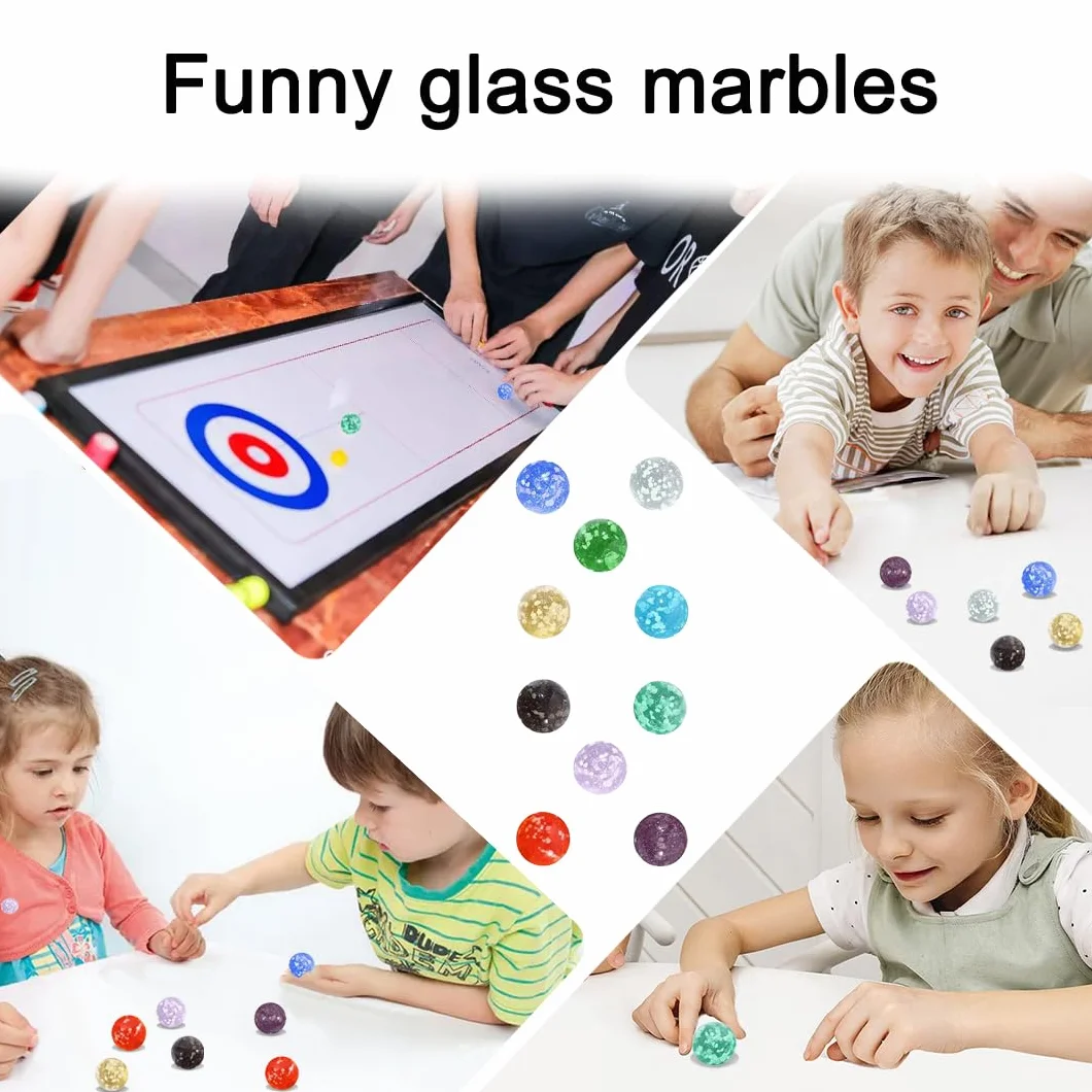 Canicas de cristal luminosas de 10 piezas con canicas coloridas moteadas para juegos de pista de bolas y proyectos de bricolaje