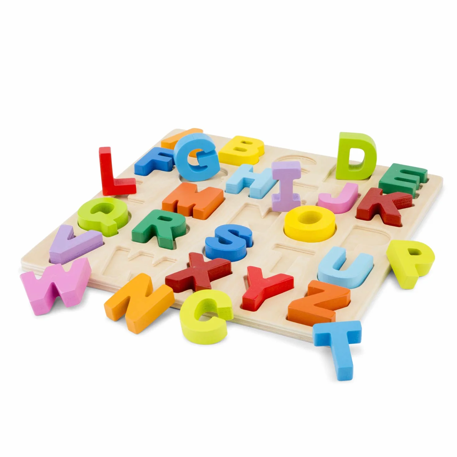 Puzzle Alfabeto Madera Montessori Letras Mayúsculas Aprender ABC Lectoescritura Preescolar A Partir de 2 Años