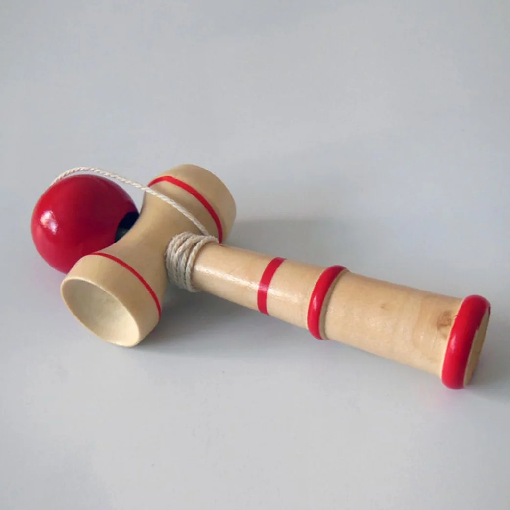 Kendama, Kendama de Madera, Juguete de Copa de Bola Azul, Juego de Habilidad de Equilibrio japonés clásico, Juguete de Habilidad de Madera, Juguetes japoneses