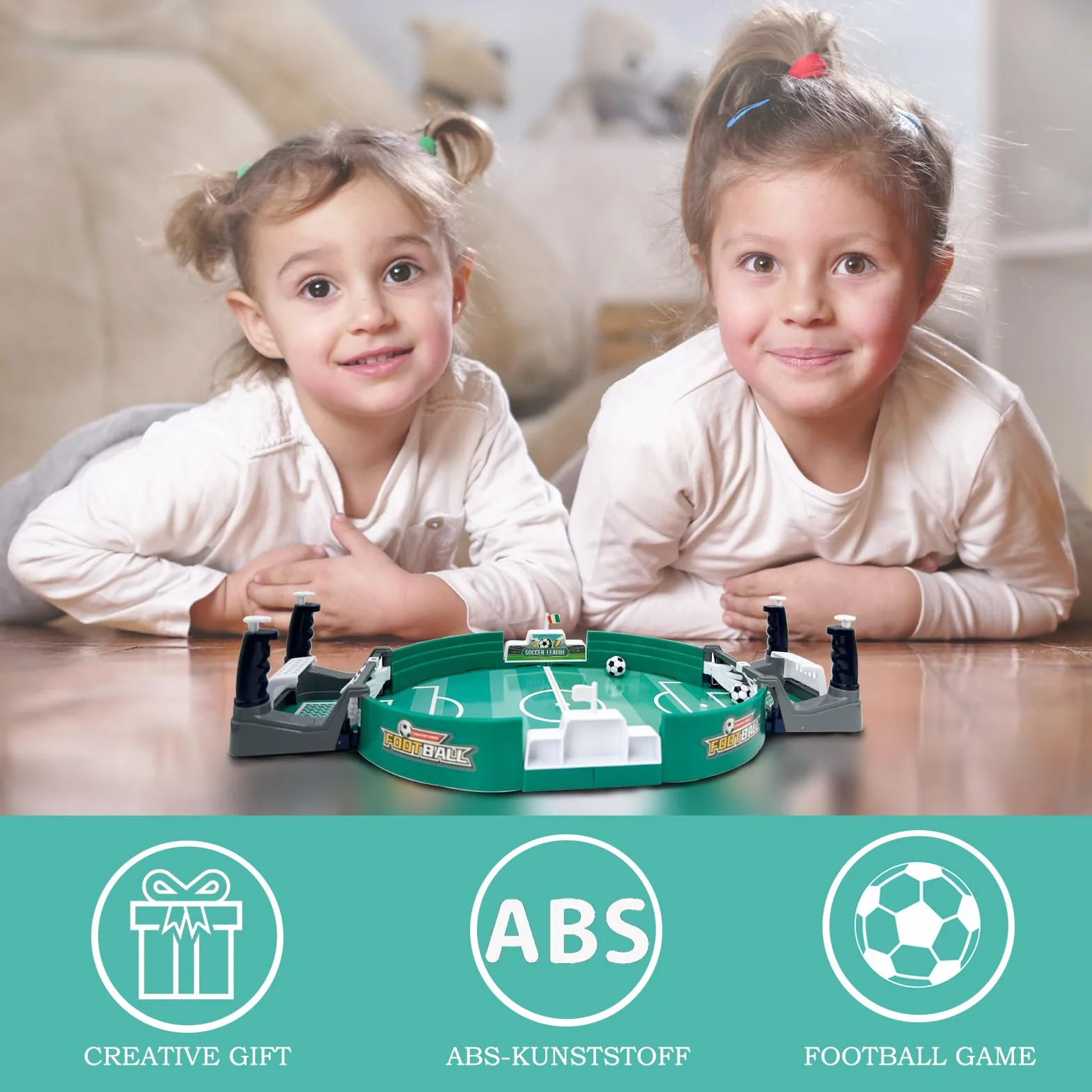 Futbolines para Niños, Juegos de Mesa de Fútbol, Mini Juego de Futbolín de Fiesta, Juegos Familiares, Juegos Interactivos para Padres e Hijos, Regalo para Niños(6*fútbol)