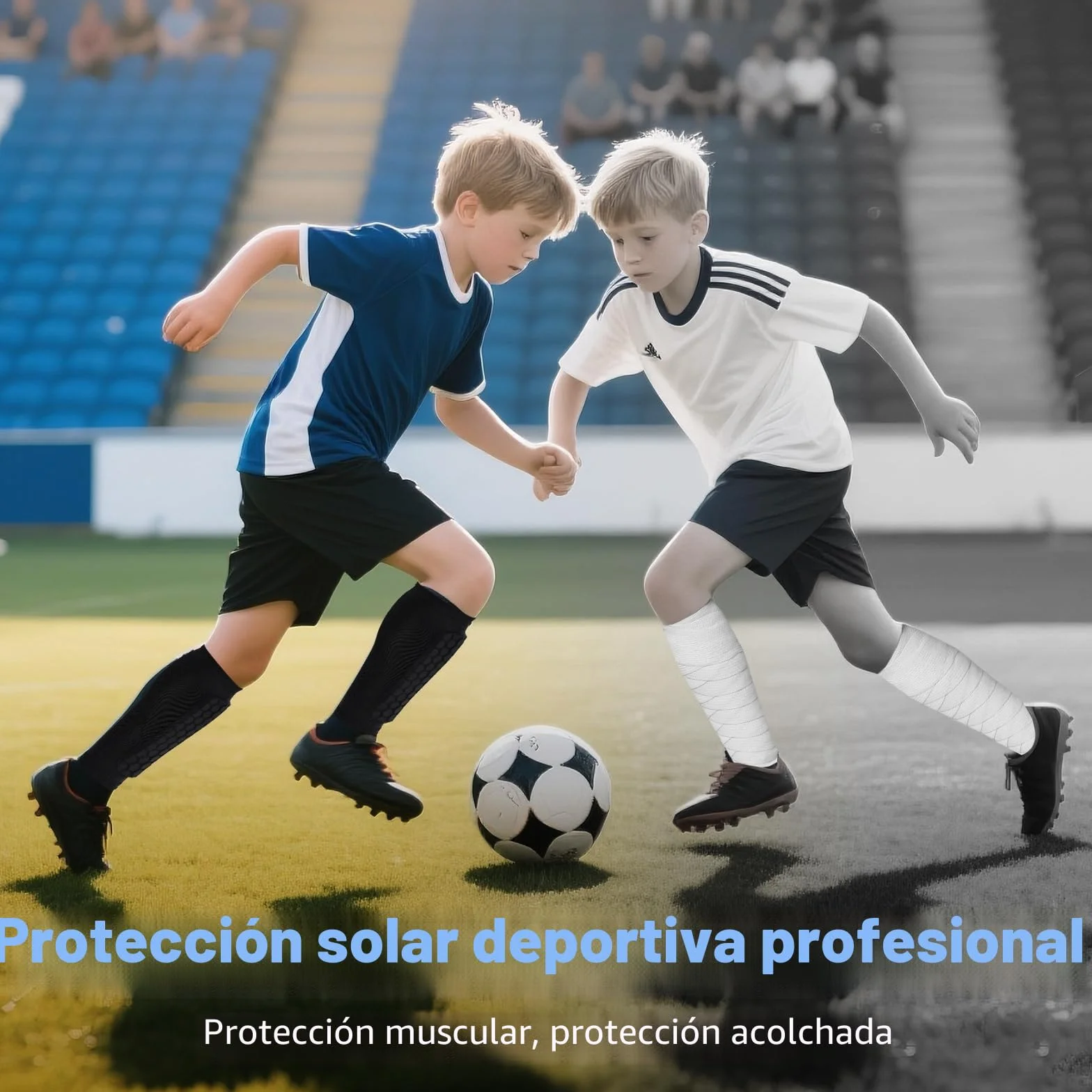 Espinilleras de Fútbol para Niño, Mini Espinilleras Transpirables Antideslizantes (Negro)
