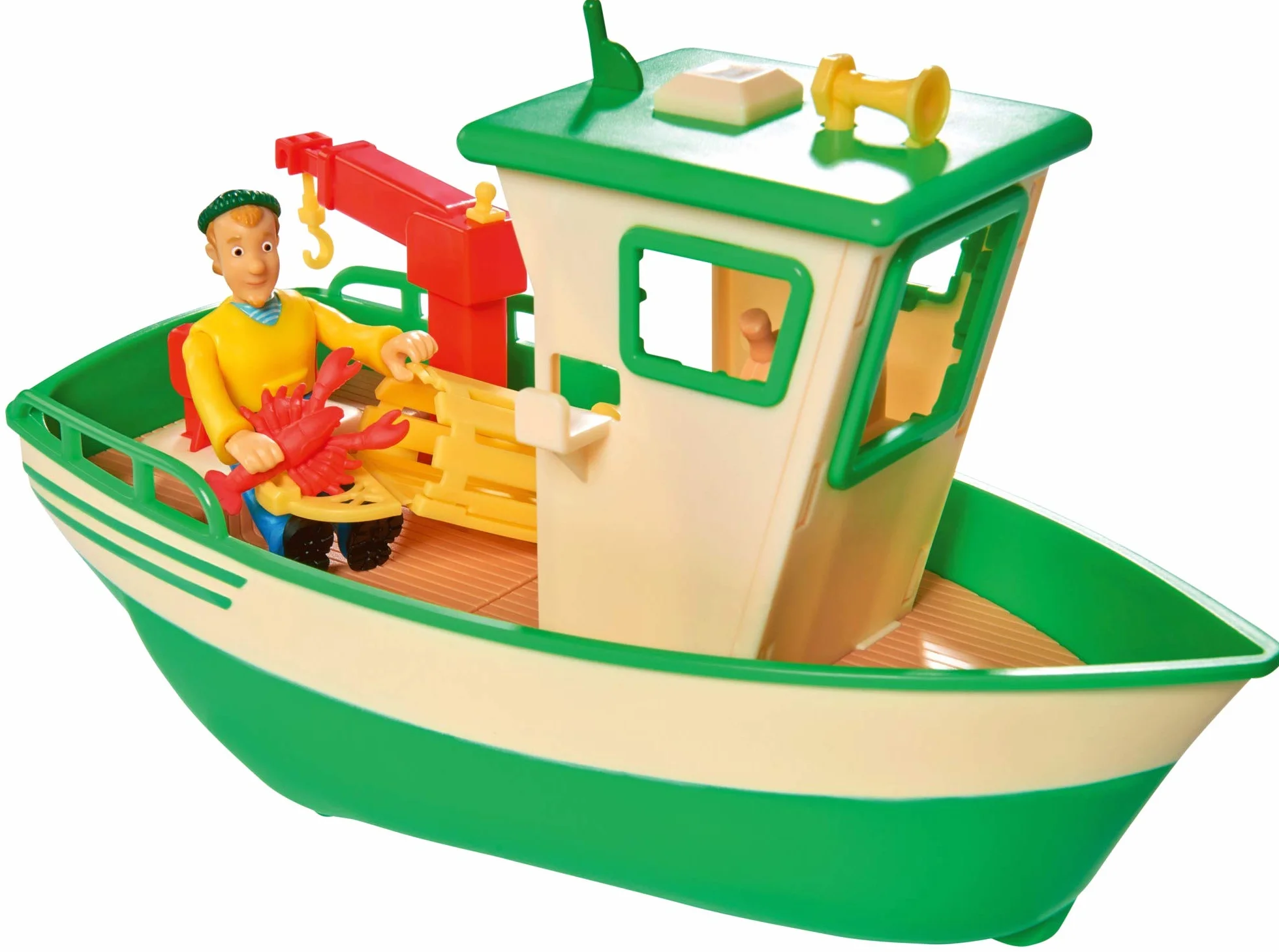 Sam Charlies Fischerboot mit Figur