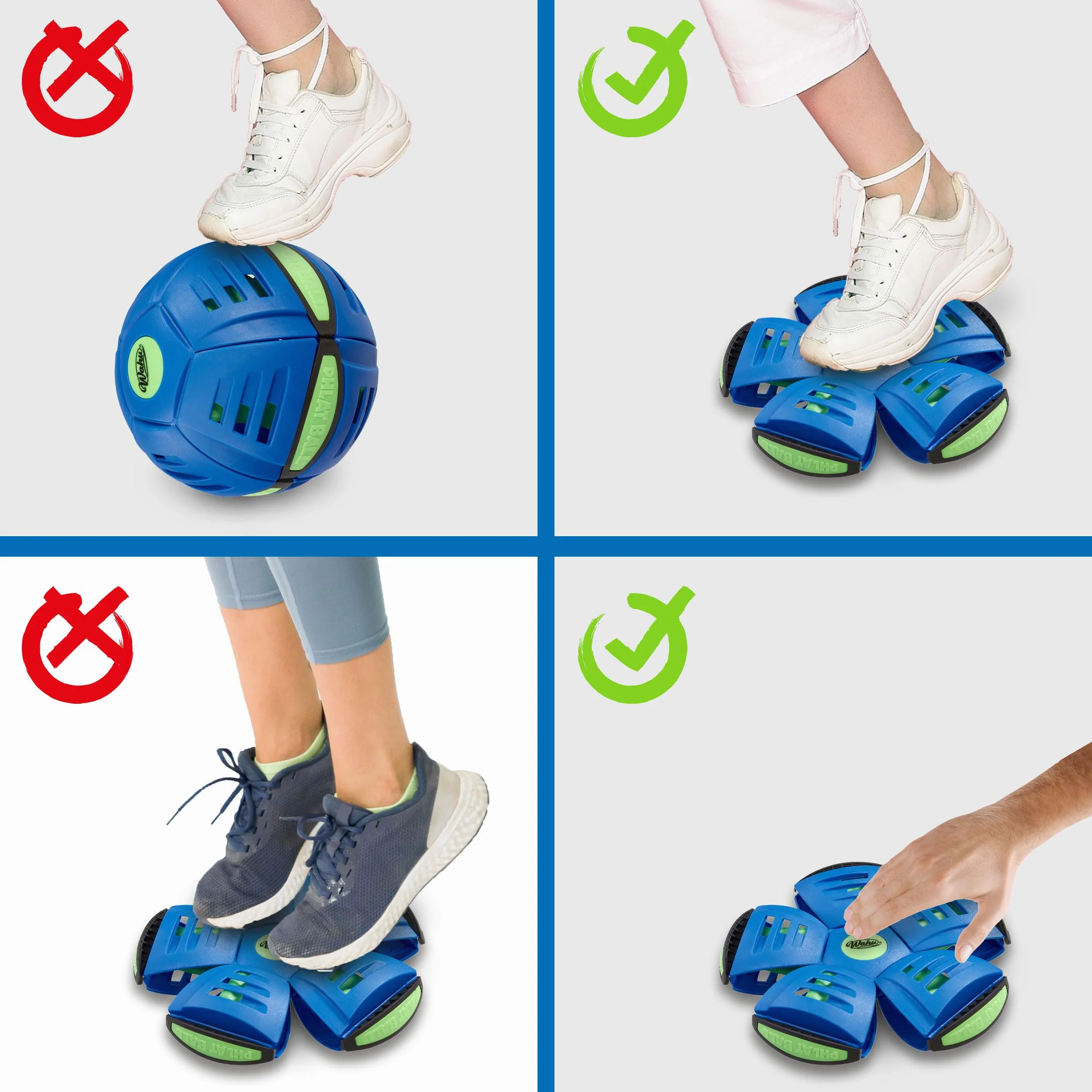 Wahu PHLAT Ball Classic Frisbee Transformable en Balón Juguete Exterior Niños 5+ Años 15,7cm Bola 22,9cm Frisbee 2+ Jugadores