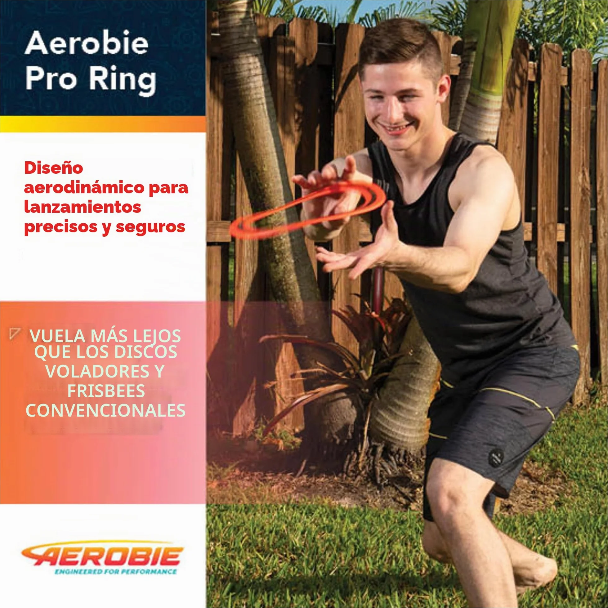 Aerobie Ring Wurfring mit Durchmesser, gelb Pro Flying-Anillo de lanzamiento (33 cm de diámetro), color amarillo, (Spin Master 6046389)