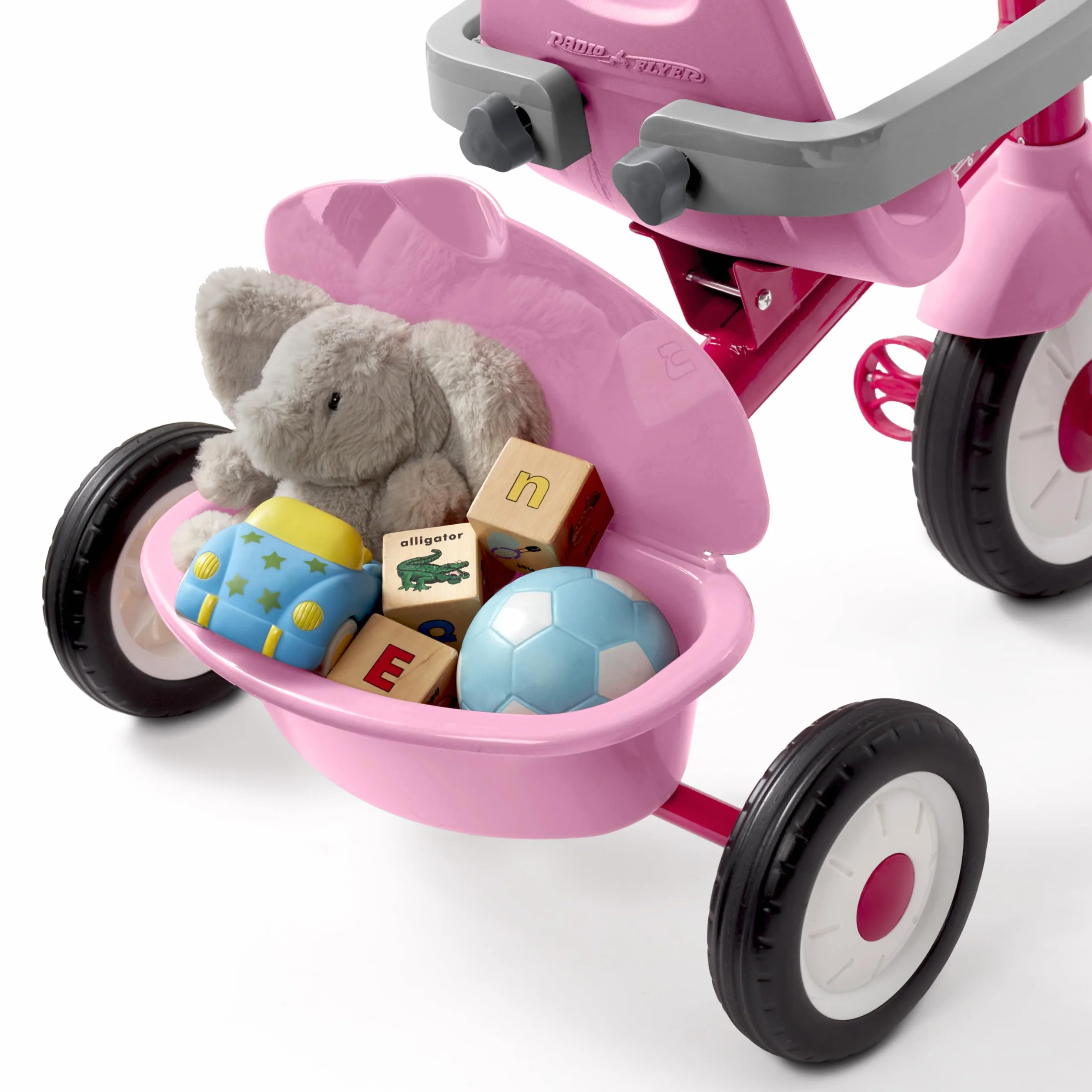 Radio Flyer 3 en 1 Triciclo Stroll 'N Trike, Triciclo Rosa para niños pequeños de 1,5 a 5 años