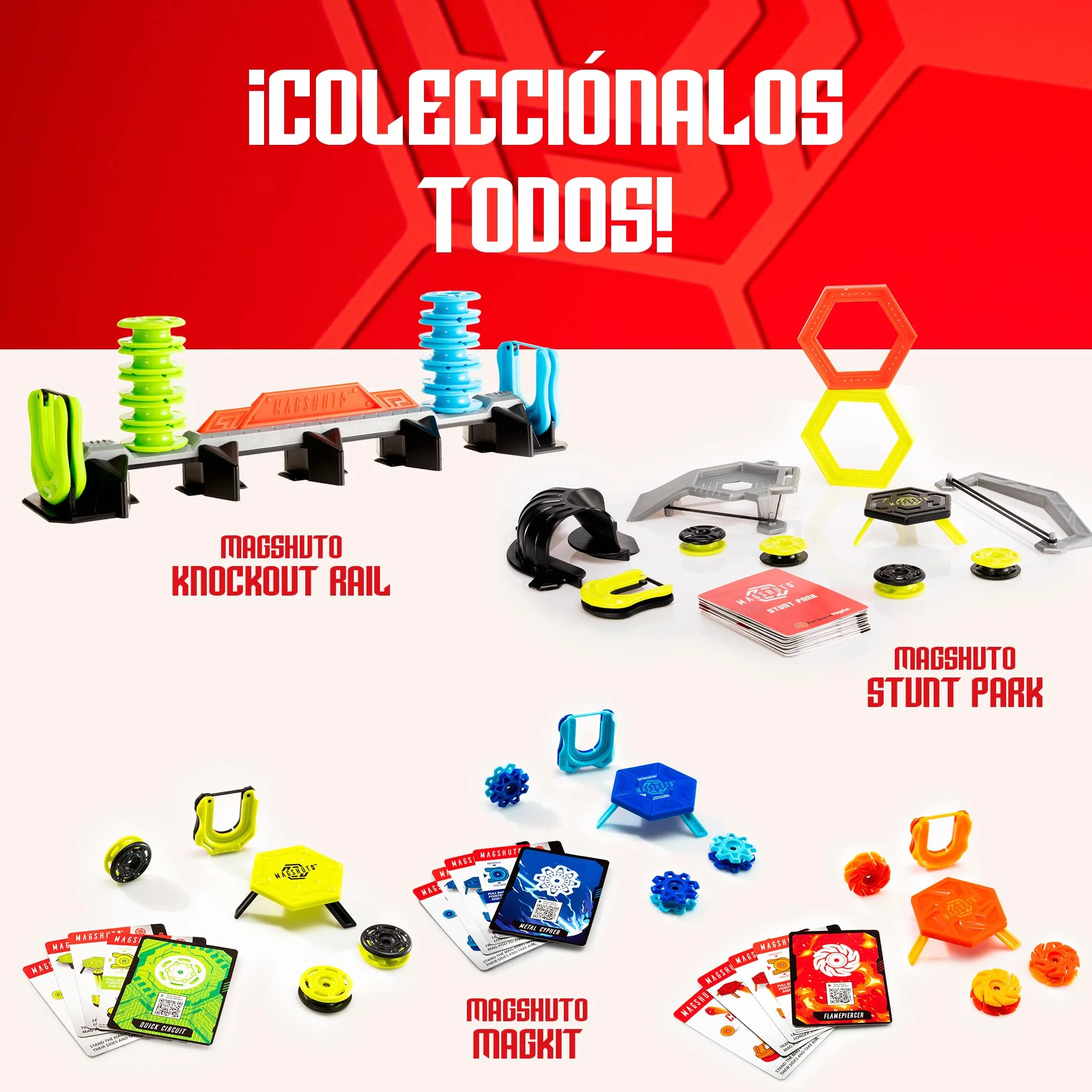 Bizak Magshuto Stunt Park – Set de Acrobacias Extremos con Rampa, Túnel y Aros de Desafío, +8 años, (30695181)