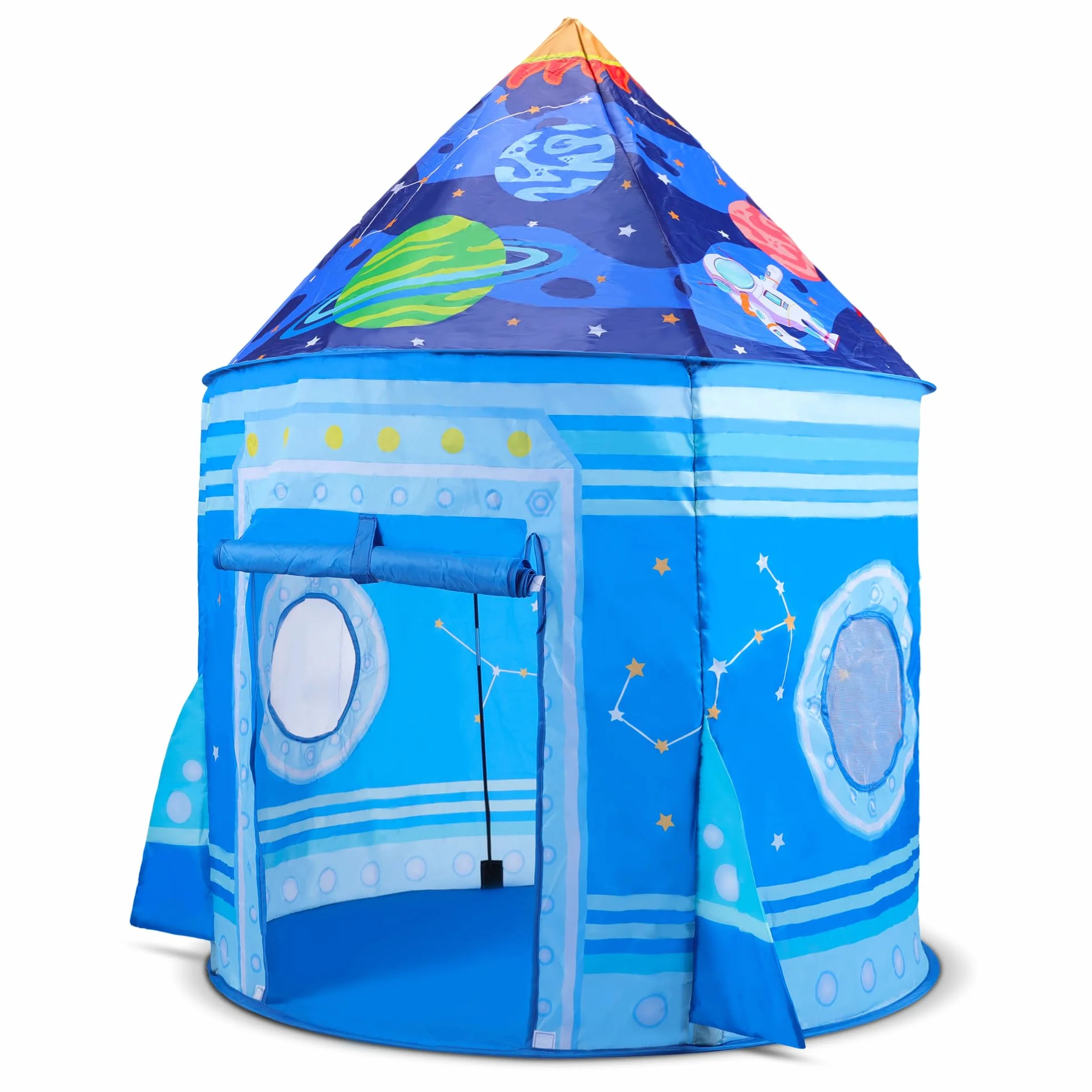 Opret Tienda Campaña Infantil, Carpa Infantil Plegable, Castillo Espacial Plegable, Regalo para Niños con Bolsa de Transporte para Interior y Exterior Adecuado Niños de 1 a 12 Años