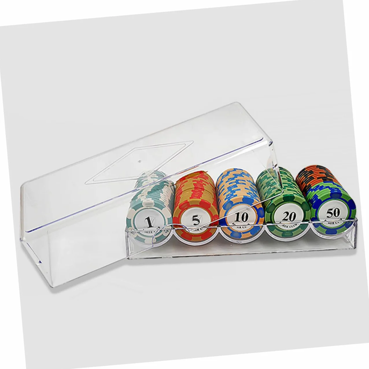 Toddmomy 2Piezas Organizadora de Fichas de Póker con Tapa Rack de Almacenamiento Transparente para Mantener Ordenadas de Póker Casa