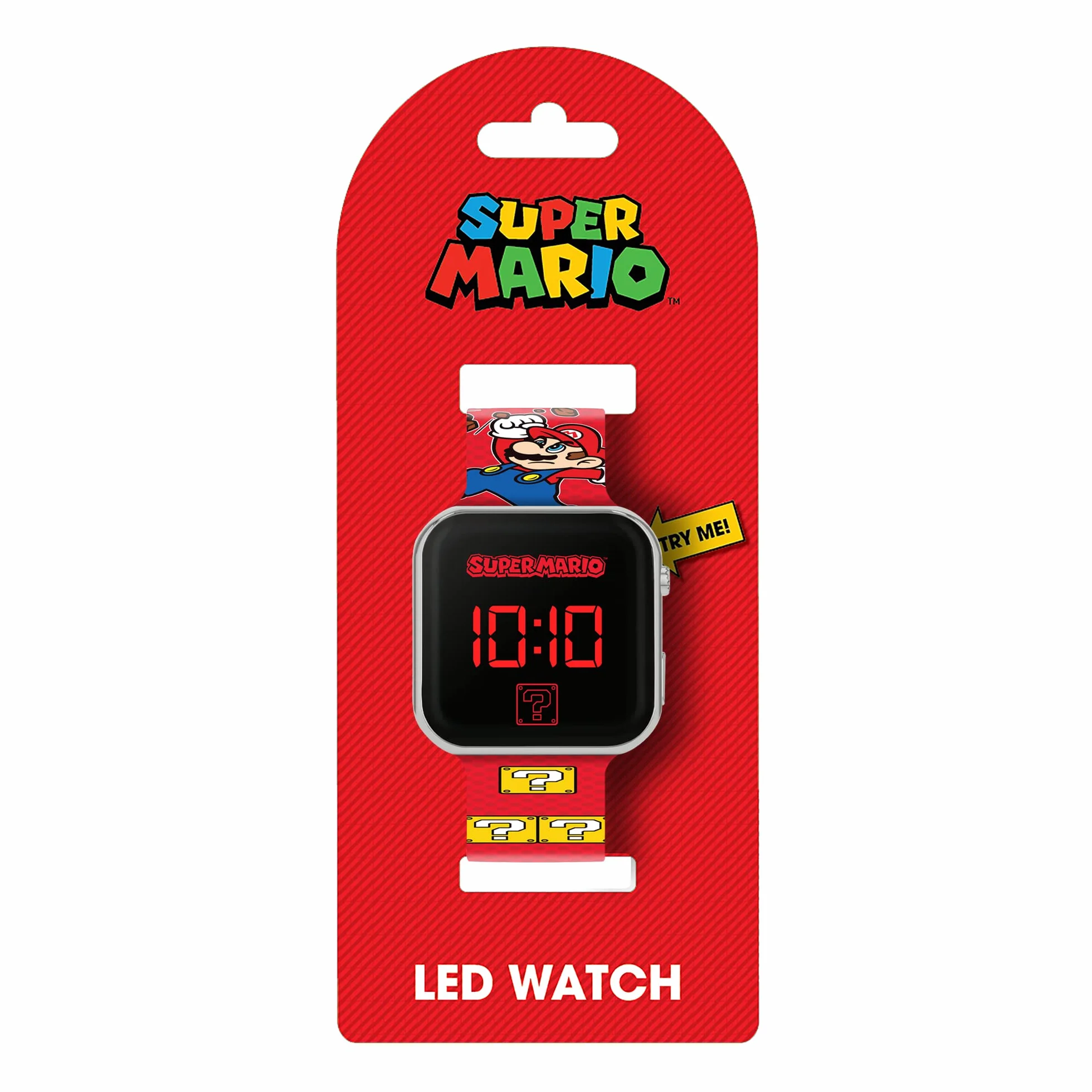 Mario GSM4107 Reloj Digital de Cuarzo para niño Correa Plástico Rojo