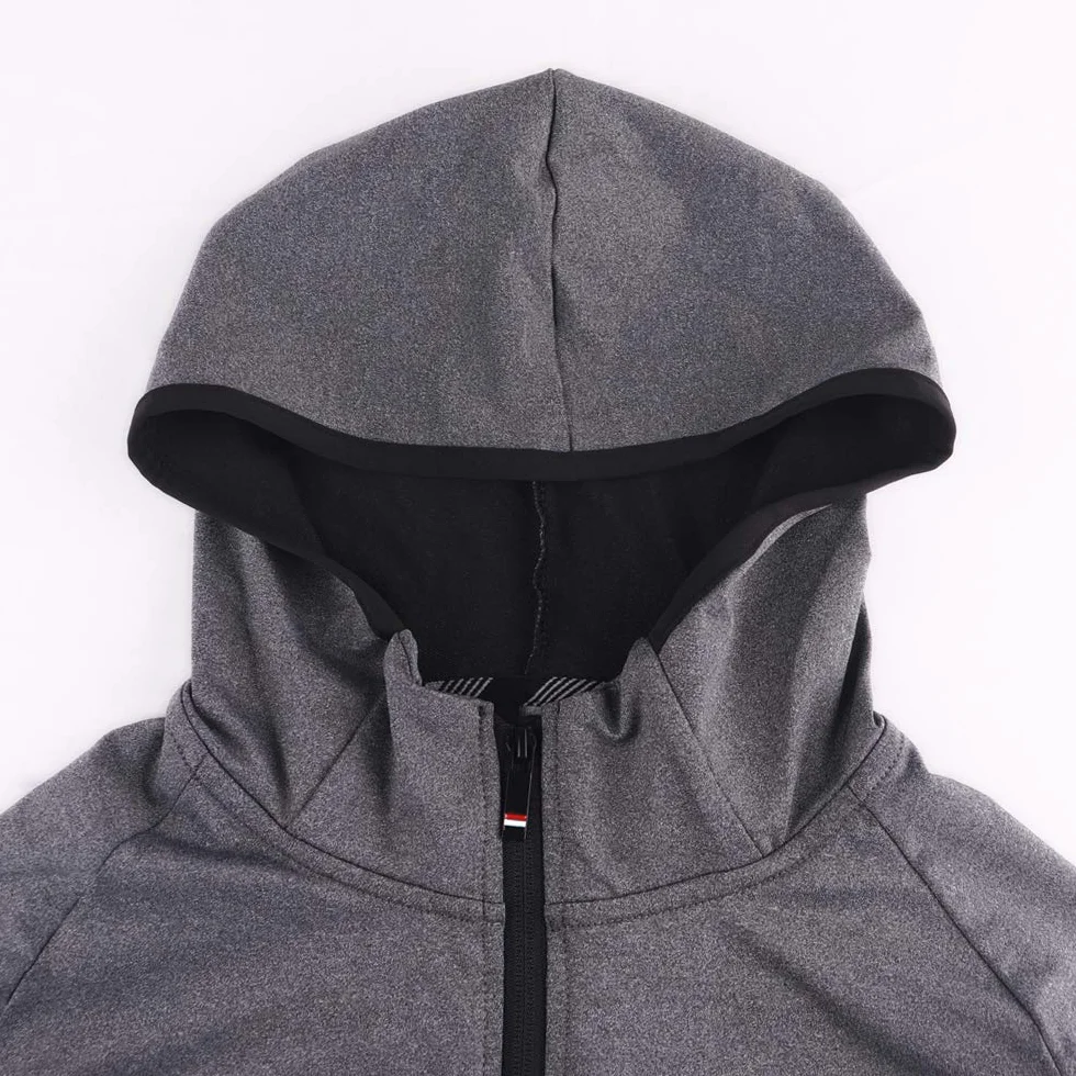 Muscle Alive Sudaderas con Capucha para Hombre Cremallera Corriendo Chaqueta Deporte Gimnasio