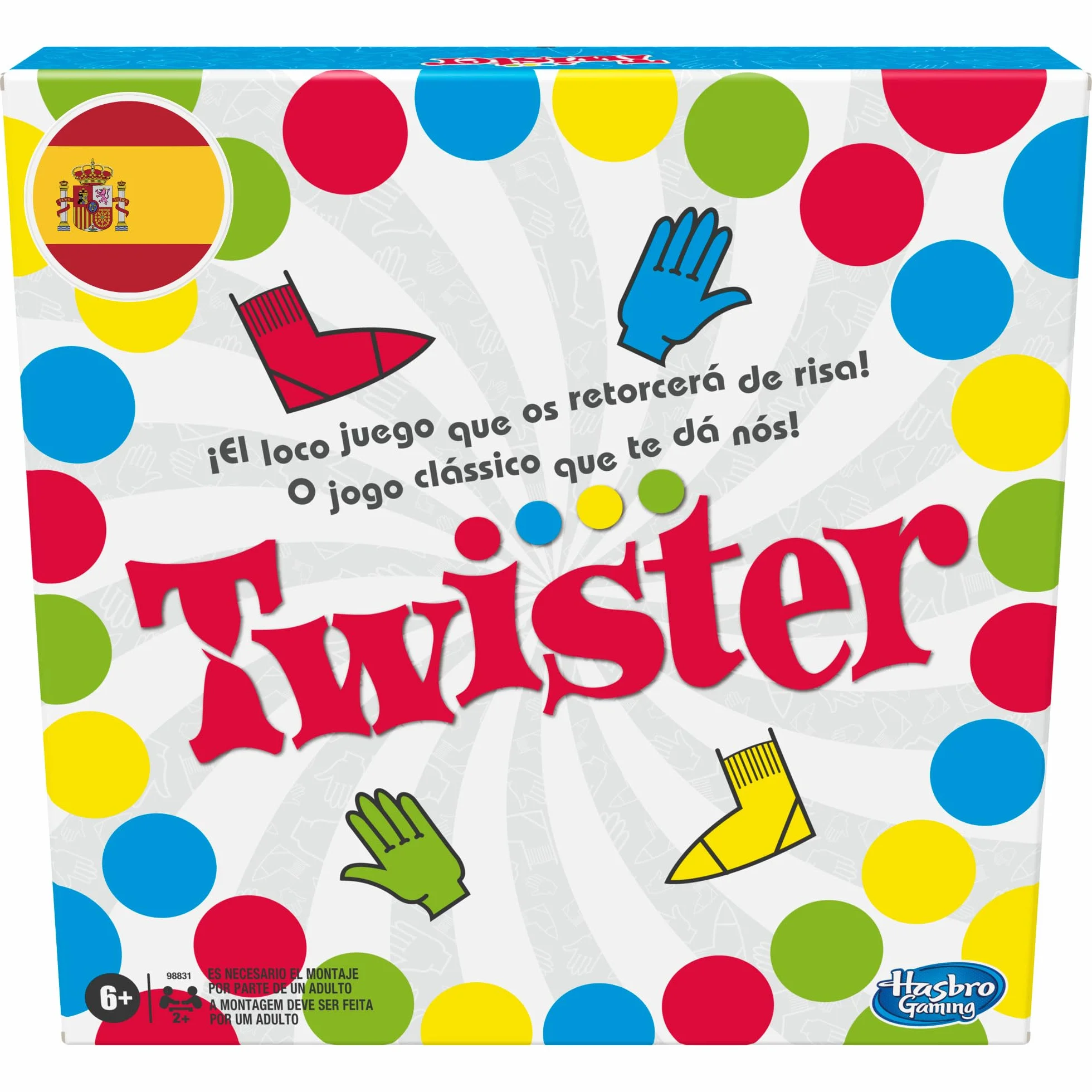 Hasbro Gaming Twister Juego de Habilidad para Fiestas y Familia Niños 6+ Años - Versión Español