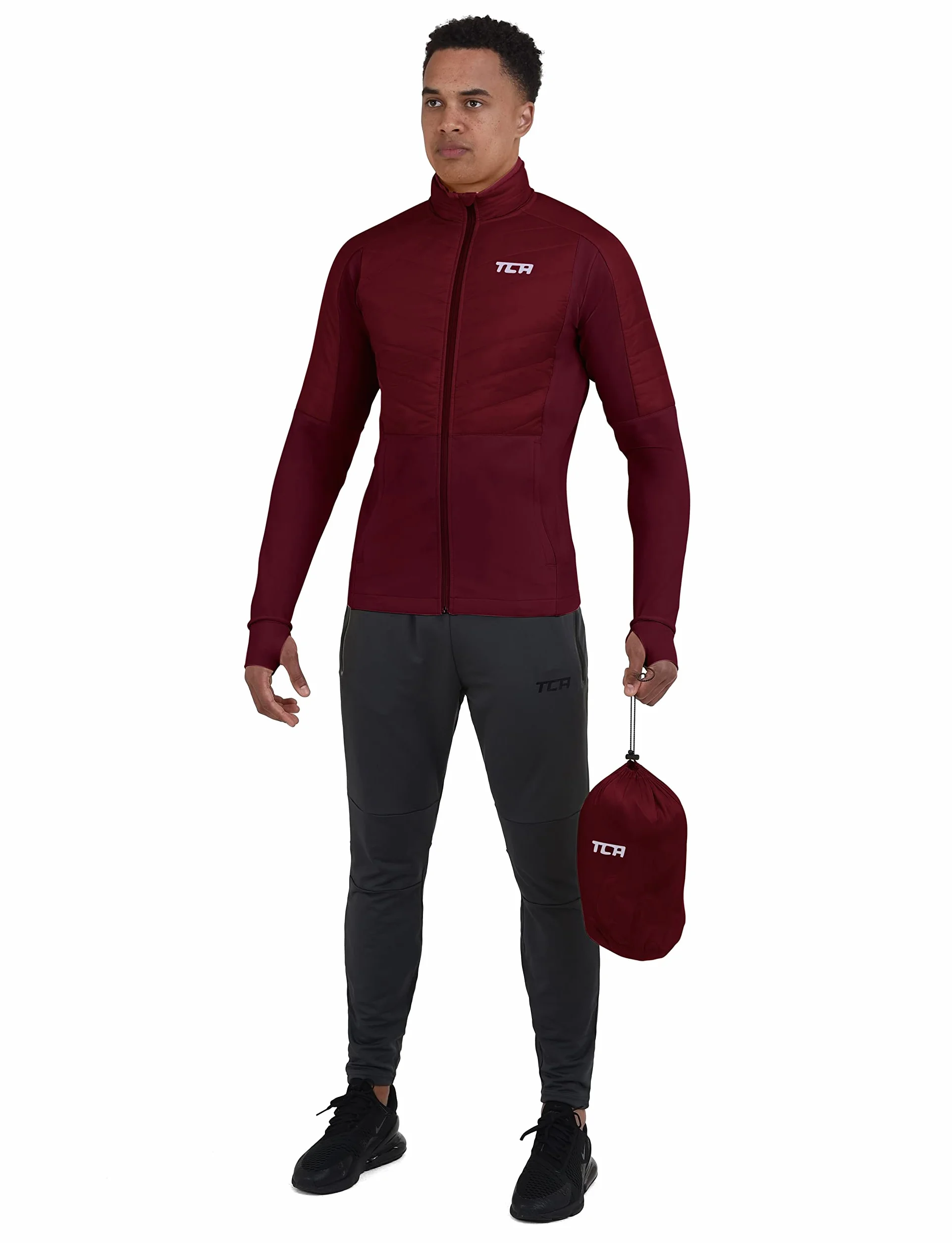 TCA Chaqueta Excel Runner plegable ligera repelente al agua hombre