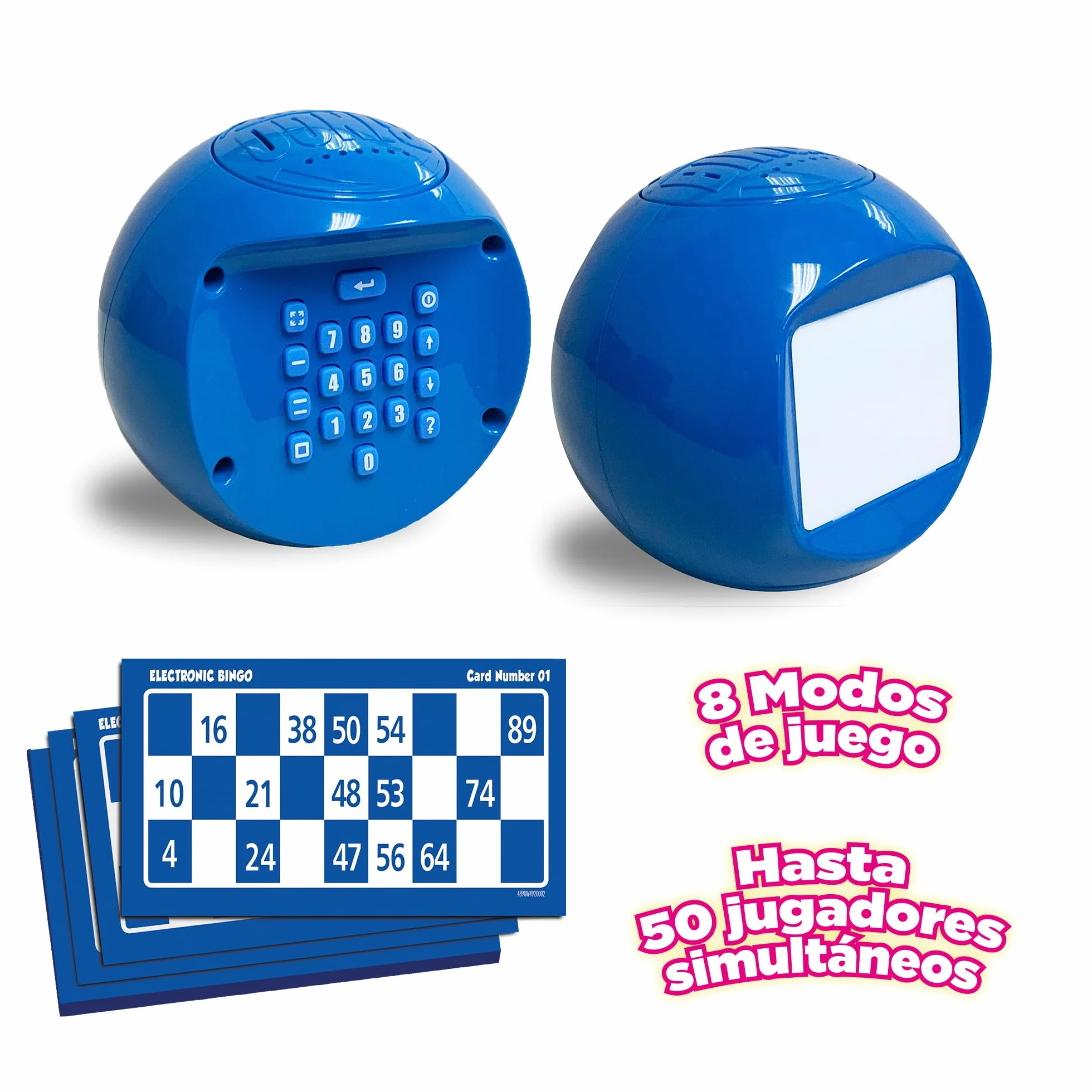 Bizak Electrobingo, Bingo electrónico con Sonido, Juego de Mesa Familiar, para Jugar con Amigos, Regalo de Juego Infantil niños y niñas Desde 4 años de Edad (61832162)