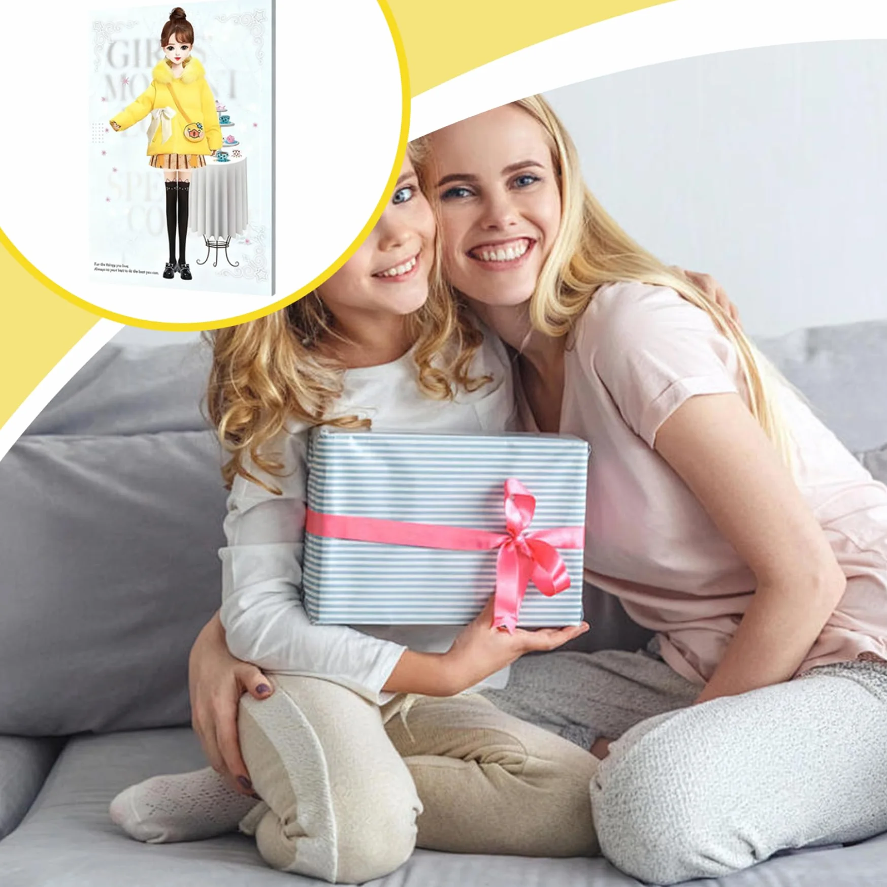 Muñecas de vestir magnéticas para niñas. Muñecas de papel magnéticas a juego creativas que incluyen ropa de vestir, bolsos, zapatos, juguetes para juego de imitación para niños mayores de 3 años..