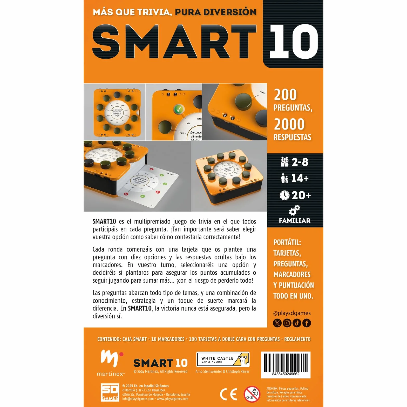 SD GAMES Juego De Mesa SD GAMES - Smart 10 - Juego De Mesa - Nueva Caja - Español