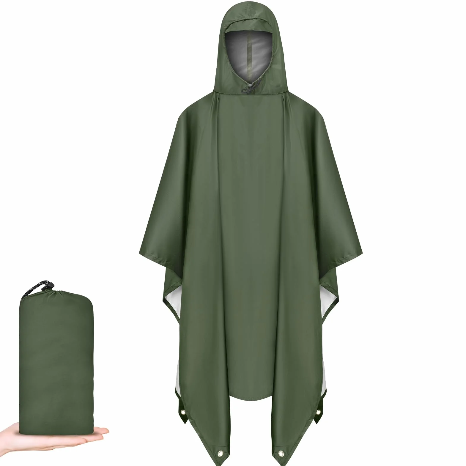 Vicloon Poncho de Lluvia Impermeable 3 en 1 Multifuncional Transpirable Ultrafino para Mujer Hombres Talla Grande