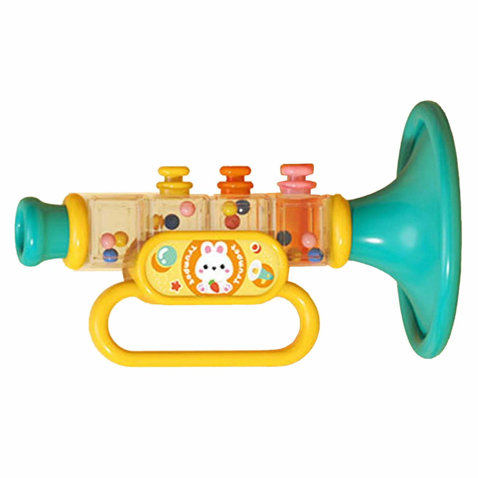 Generic Mini Trompeta para bebé, Silbato de Juguete, Instrumento Musical de Juguete para Jugar, Material Seguro y Respetuoso con el Medio Ambiente (Blue)