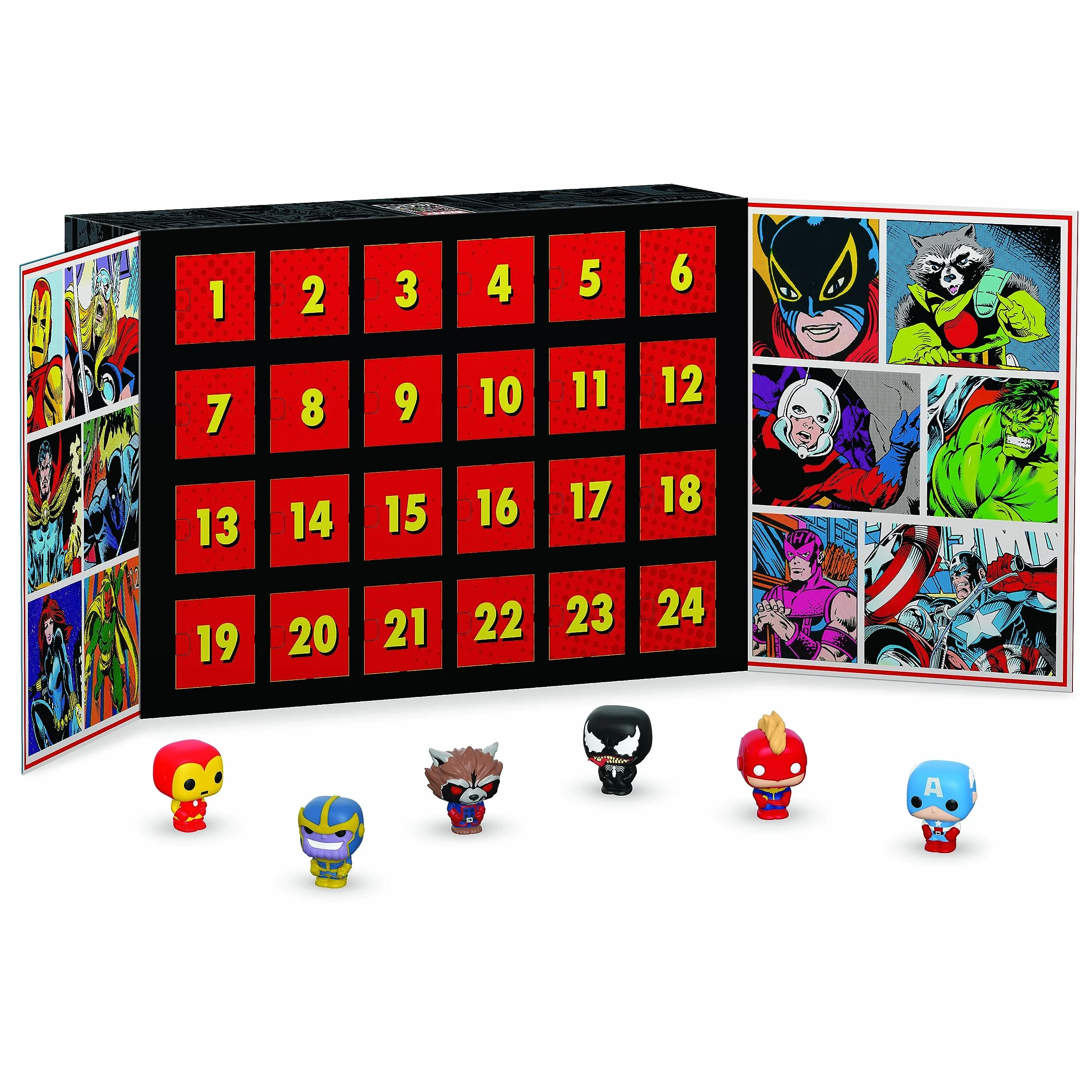 Funko Advent Calendar: Marvel 24pc - Iron Man - (Pocket POP!) - Marvel Comics - Calendario De Adviento - 24 Días De Sorpresas - Figura Miniatura Coleccionable - Caja Misteriosa - Idea De Regalo