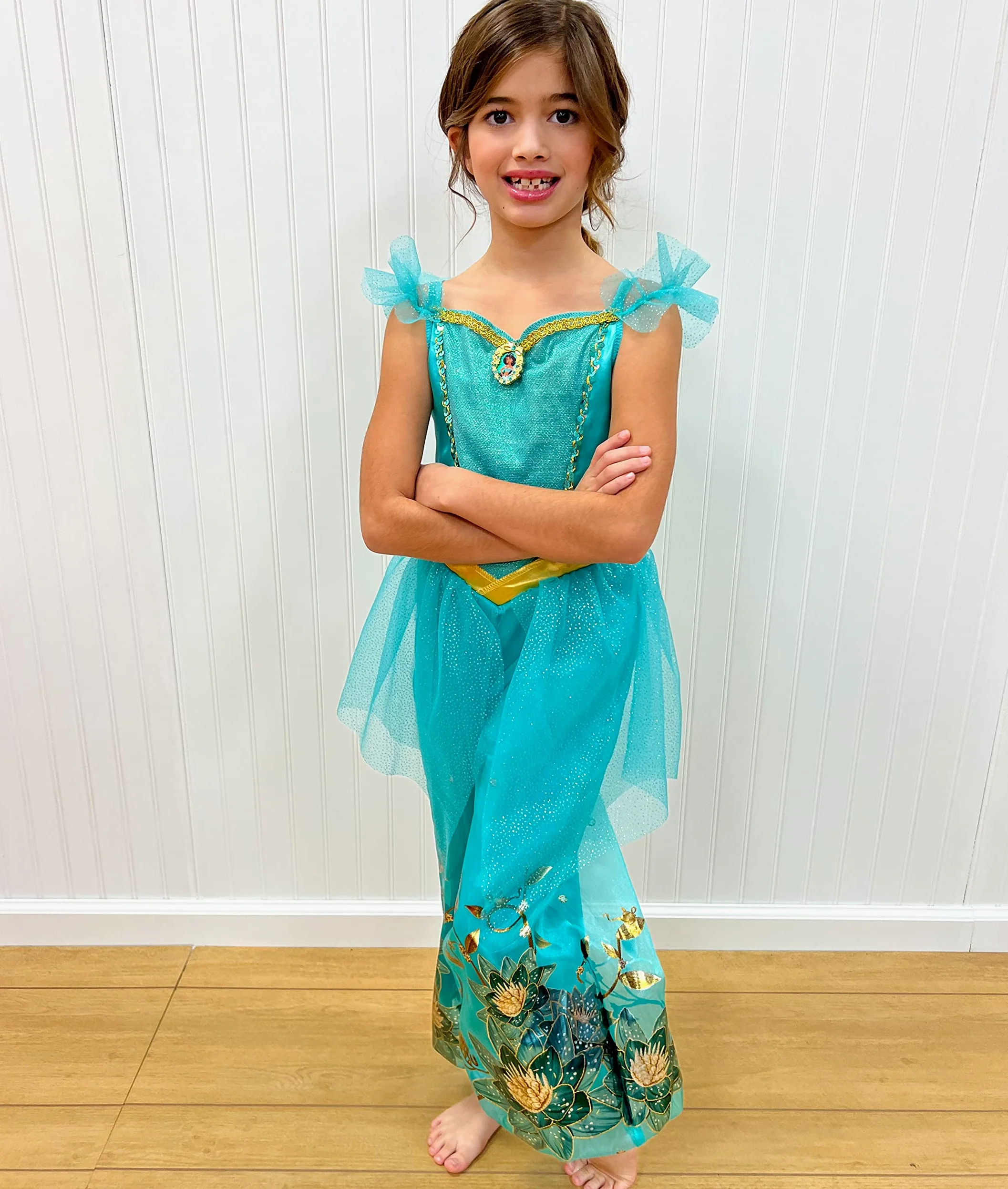 Disguise Disfraz oficial de princesa Jasmine para niñas, disfraz oficial de princesa Disney