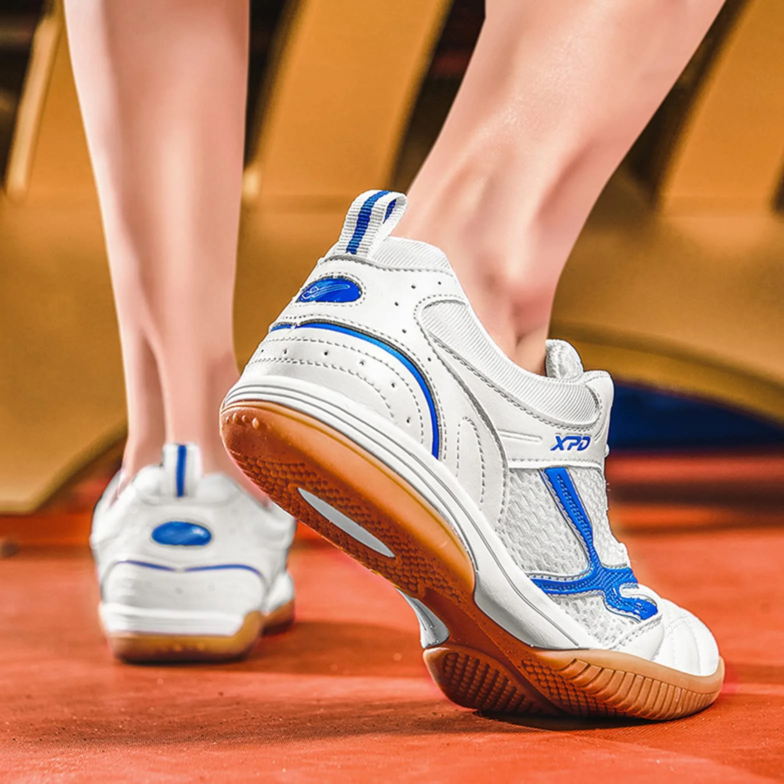 Zapatillas de Tenis de Mesa y Bádminton Antideslizantes No Dejan Marcas para Interior Hombres Mujeres