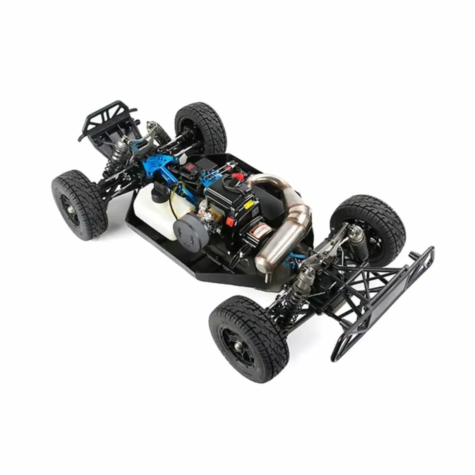 Piezas Orugas RC para Losi para Rofun para Rovan Kingmotor X2 1/5 RC Piezas Mejoradas Coche Gas R2 Silenciador Incorporado Conjunto Tubo para Escape Acero Inoxidable
