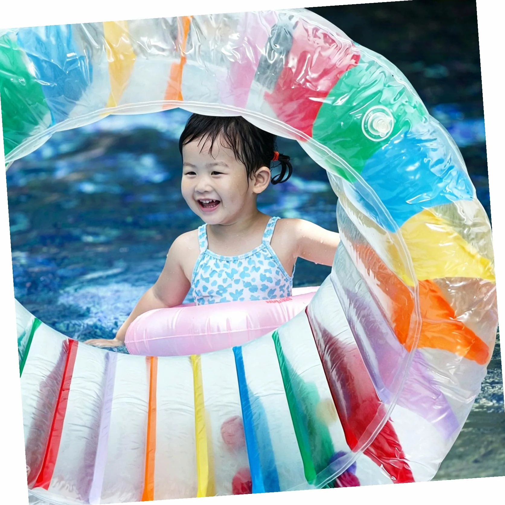 Rueda de Agua Inflable 1 Pieza PVC Juguete Flotante Colorido | Piscina y Césped, Plegable, Construcción Resistente, Uso Infantil para Niños y Chicos