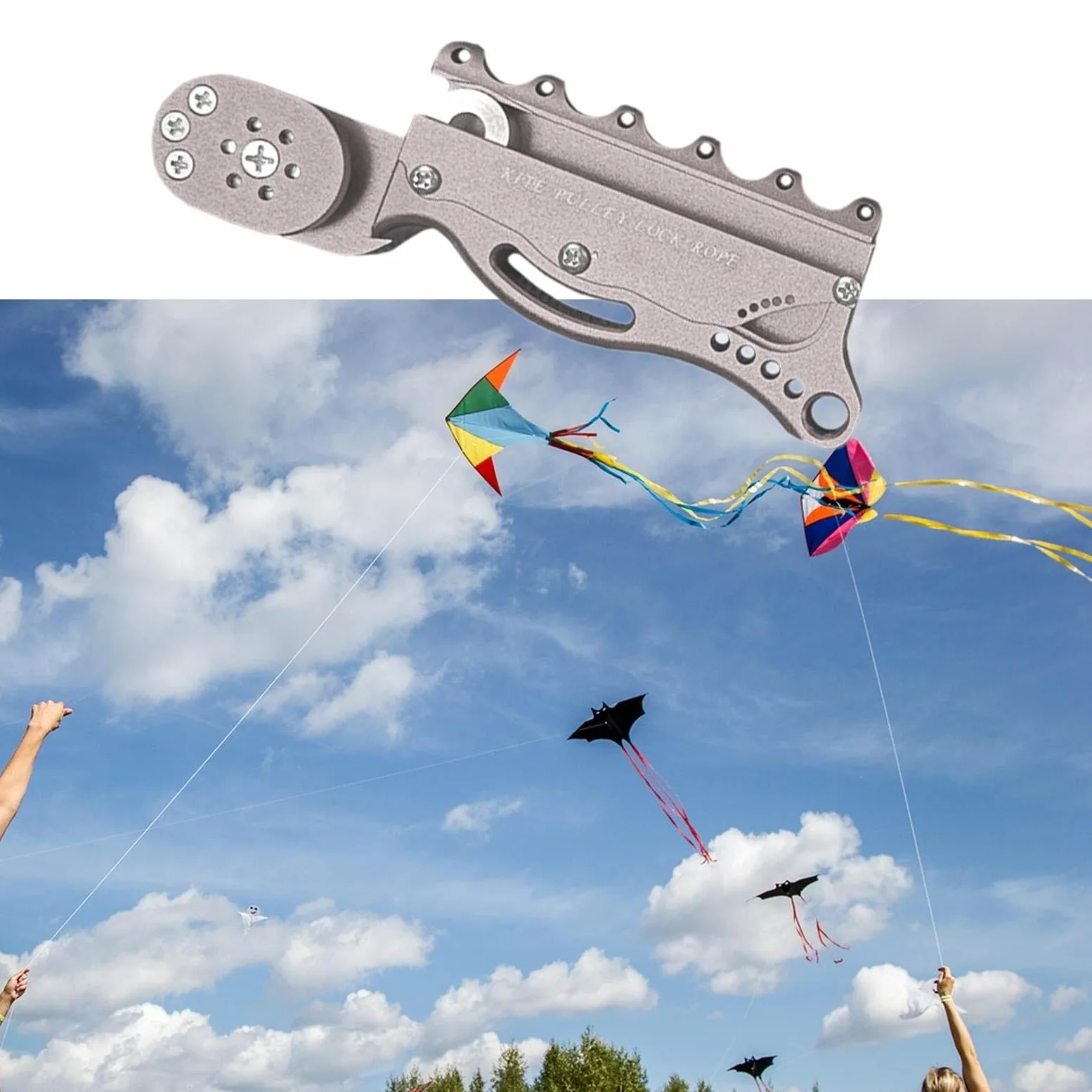 Kite Puller para Enrollar y Soltar Línea de Cometa Tensador Eficiente Bloqueador de Cuerda y Accesorio Compacto Adecuado para Adultos y Niños en