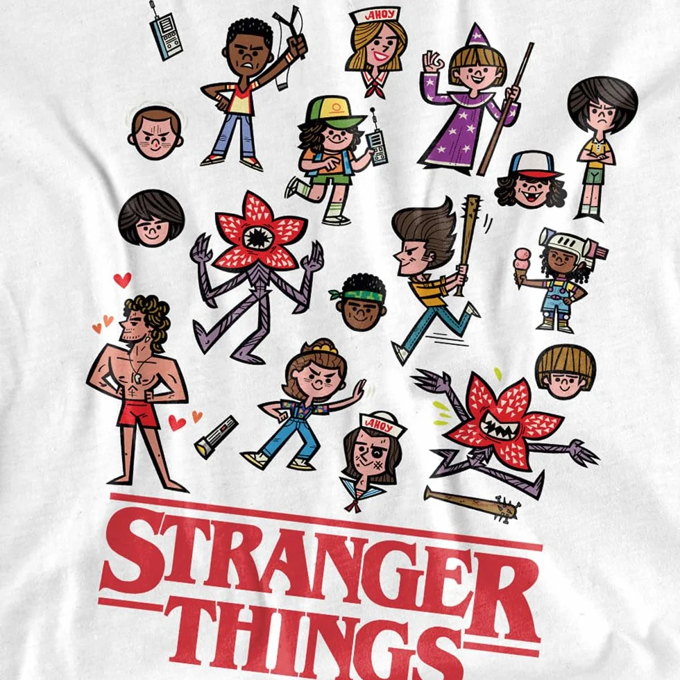 Stranger Things T-Shirt dla Dzieci Biały Rozmiar 9-11