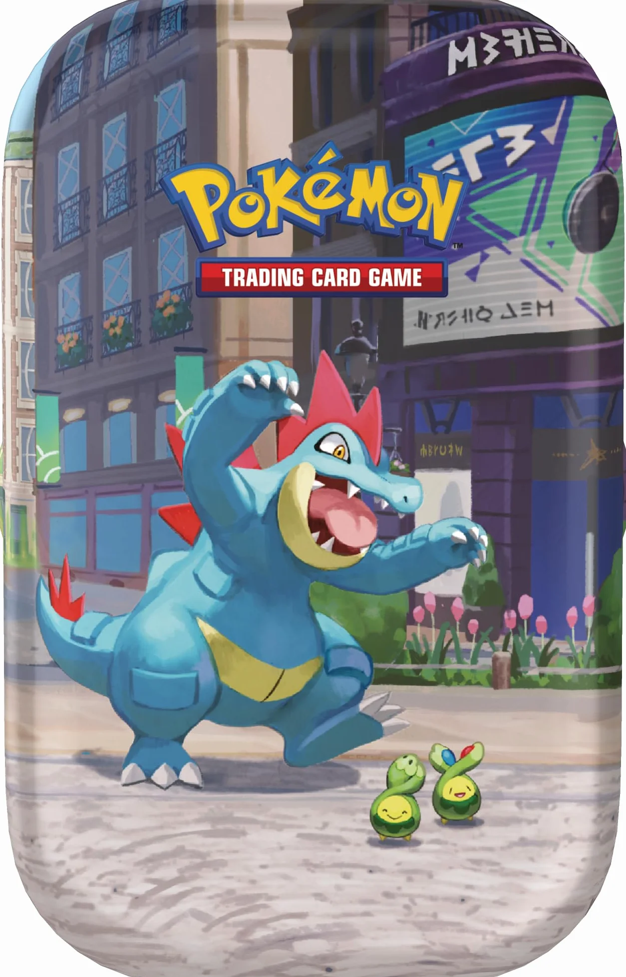 Pokémon JCC Minilata Ciudad Luminalia Feraligatr Budew 2 Sobres Mejora 1 Tarjeta Ilustrada 1 Pegatina