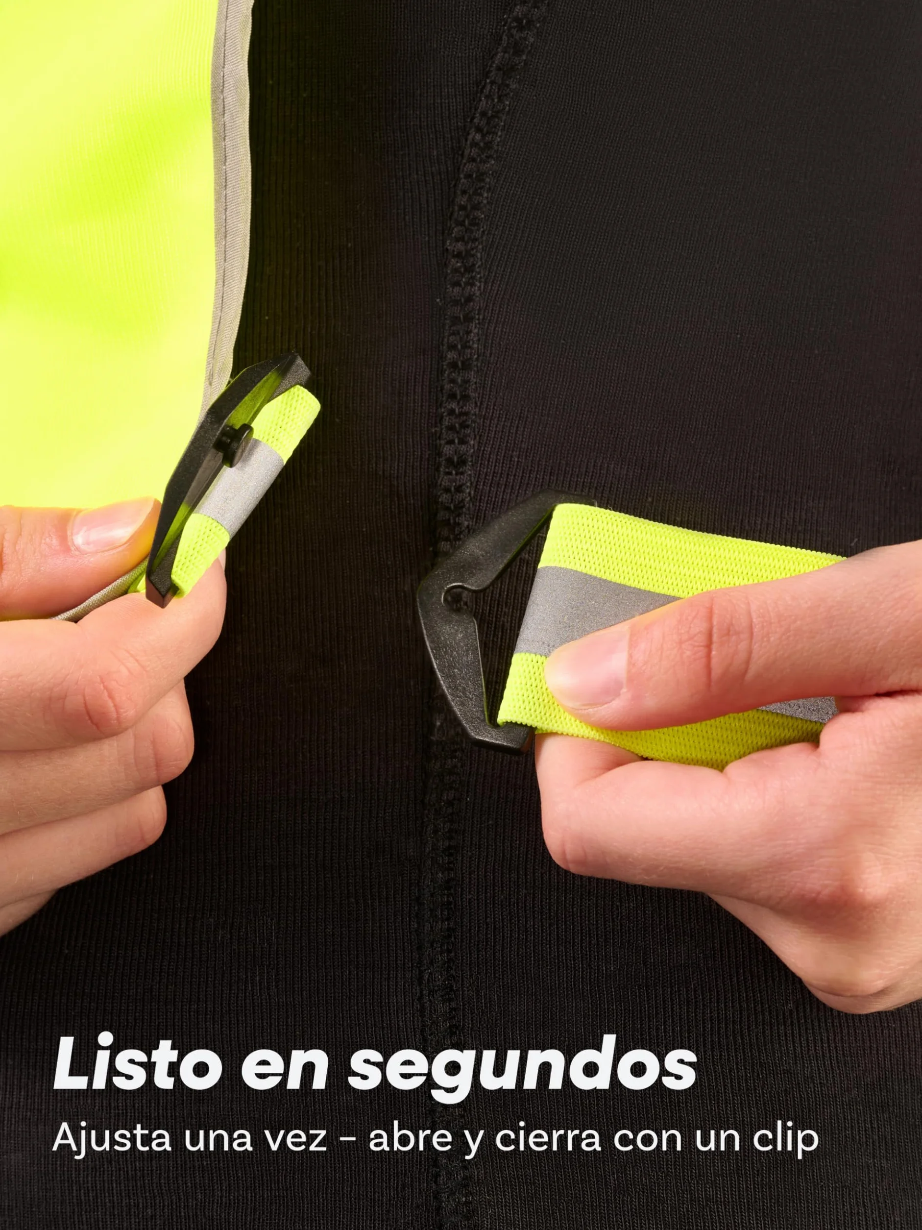 Chaleco Reflectante Bicicleta Visibilidad 360° Bolsillo Frontal Correas Ajustables Hombres Mujeres