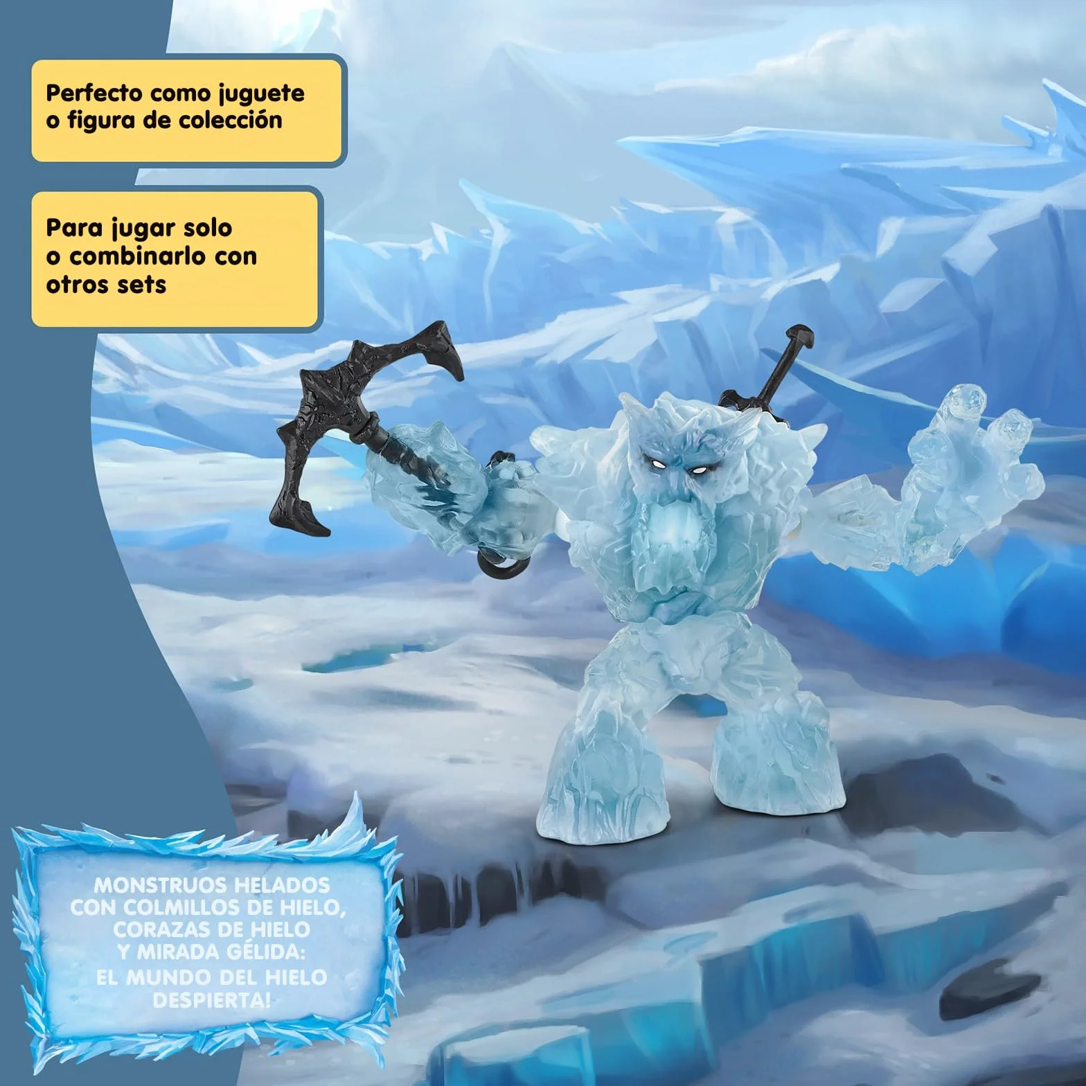 Schleich 70146 Gigante de Hielo, a Partir de 7 años, ELDRADOR Creatures - Figura, 24 x 9 x 14 cm
