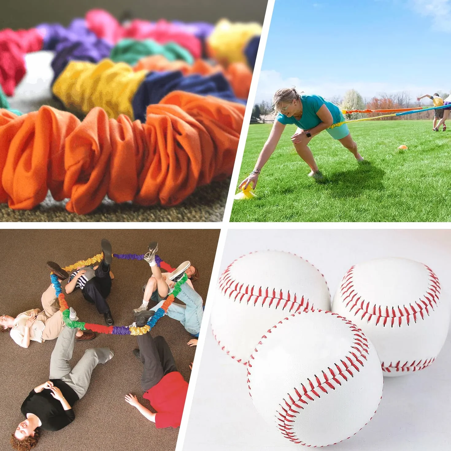Stretchy Band® | Team Building | Juego de bandas elásticas | Tirar | Cooperación | Coordinación | Tirar de la cuerda | Al aire libre | Compartir | Equipos | Competición | Desafío | 100% diversión