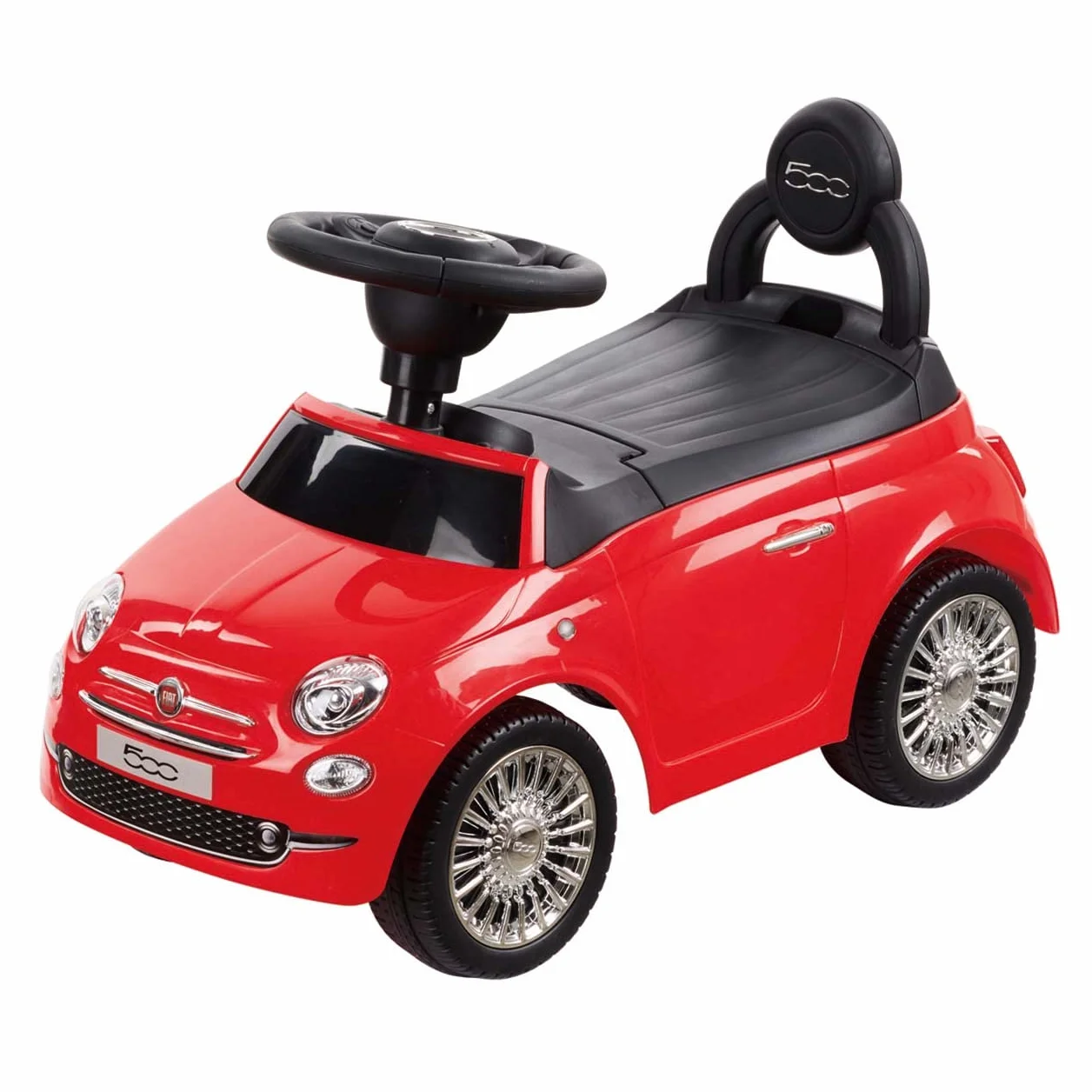 Tachan - Correpasillos Fiat 500 -De Color Rojo - Sistema anticaída - Barra de guiado Parental - + 12 Meses - (711T00650 CPA Toy Group.)