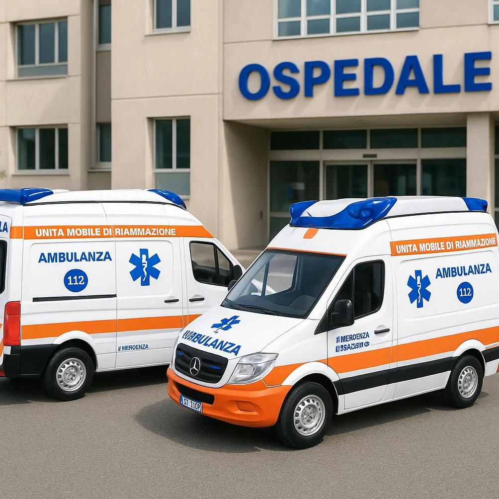 PLAYJOCS GT-8177 Ambulancia Italiana Coche metálico Juguete para niños y coleccionistas.