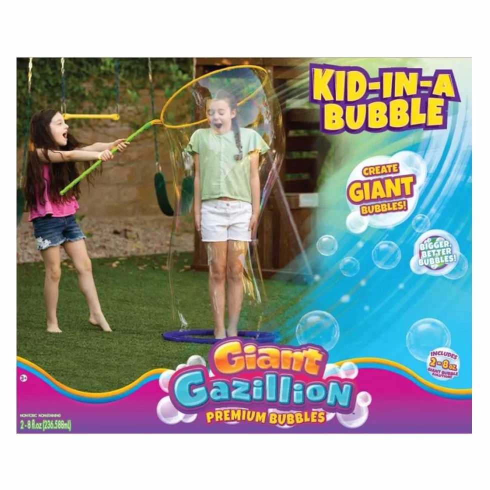 Gazillion Kid in a Bubble | Giant Wand | Child inside the Bubble | For Children, Pets, Parties, Celebrations, Outdoor | Toys and Gifts for Children Aged 3 and Up
