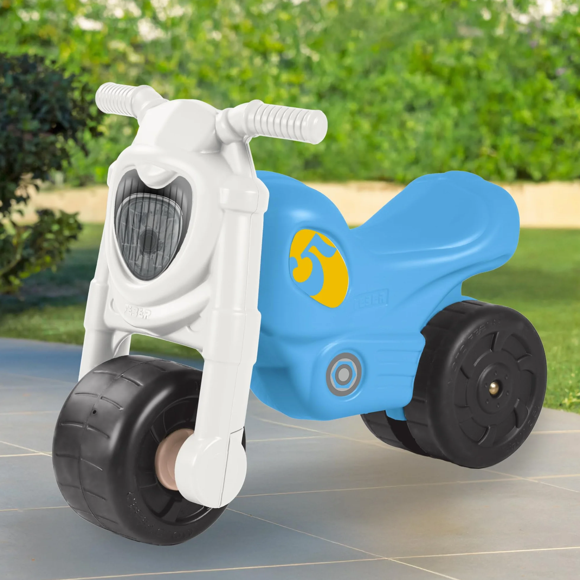 FEBER - Motofeber Dream, Correpasillos con Forma de Moto y con Pegatinas Divertidas, Estable y Seguro, Desarrollo niños y niñas de 18 Meses a 3 años, Famosa (FED39000)