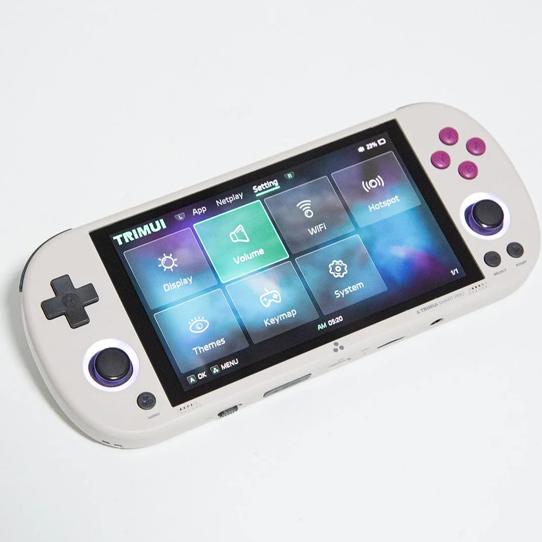 SMART PRO Pantalla IPS de 4,96 pulgadas Consola de juegos portátil retro portátil sin juegos, gran capacidad de 5000 mAh, admite memoria extendida