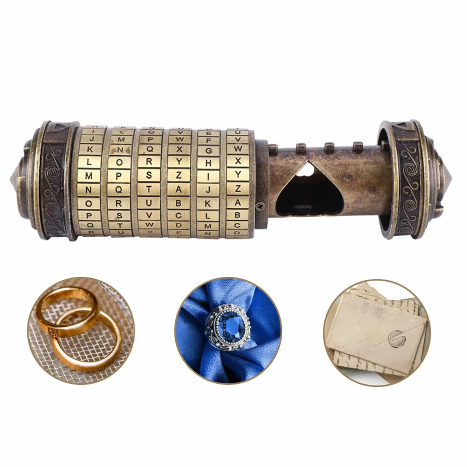 Código, Cryptex Lock Caja de Rompecabezas Clásica para Regalos de Dinero Rompecabezas y Rompecabezas Cryptex para Navidad, San Valentín y Cumpleaños de Amigos y Conocidos