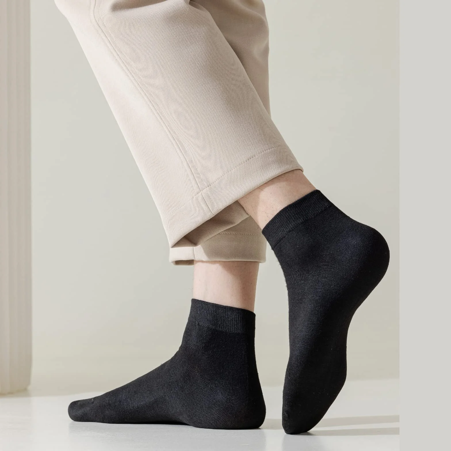 Caudblor 12 Pares Calcetines de Corte Bajo de Algodón para Hombres y Mujeres Blanco Gris Negro