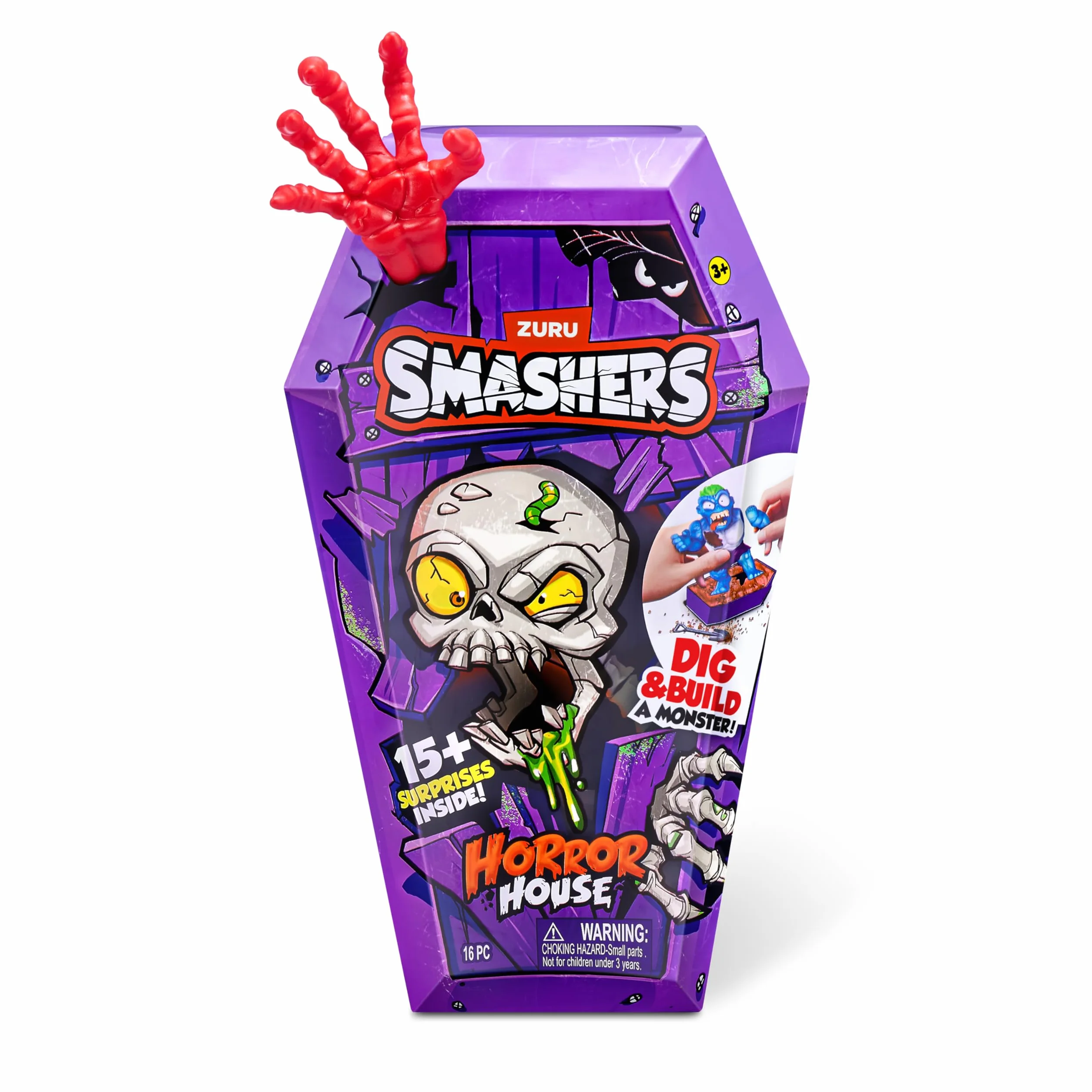 ZURU Smashers Horror House Juguete Interactivo Coleccionable 30 cm Dinosaur