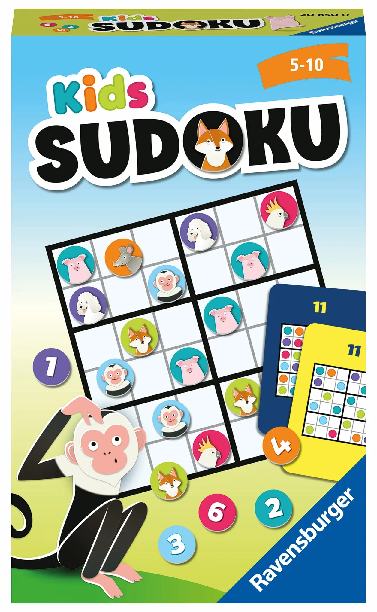 Ravensburger Kids Sudoku Formato Compacto 2-4 Jugadores Edad 5+