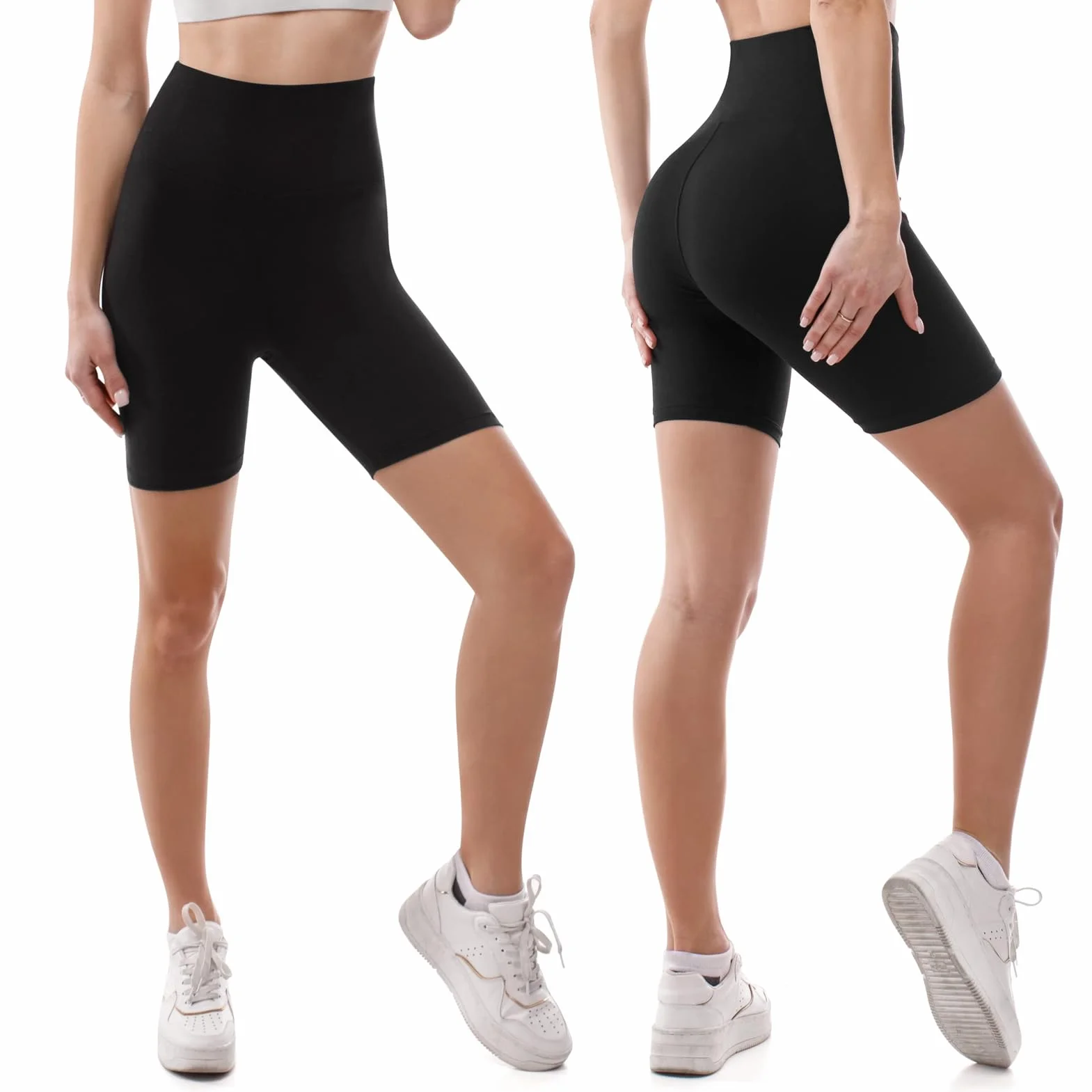 SINOPHANT Leggins de Cintura Alta para Mujer, Pantalones Cortos Elásticos con Control de Abdomen