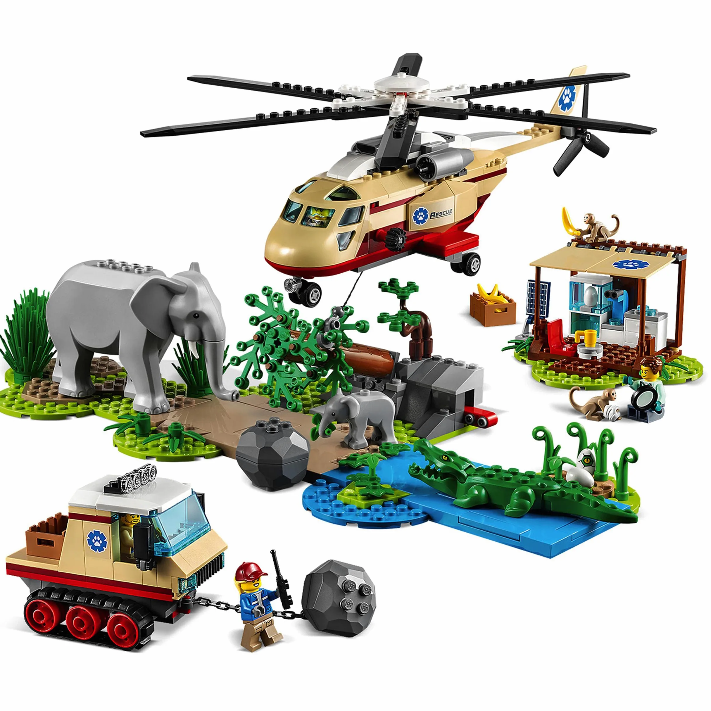 LEGO 60302 City Wildlife Rescate de la Fauna Salvaje, Operación