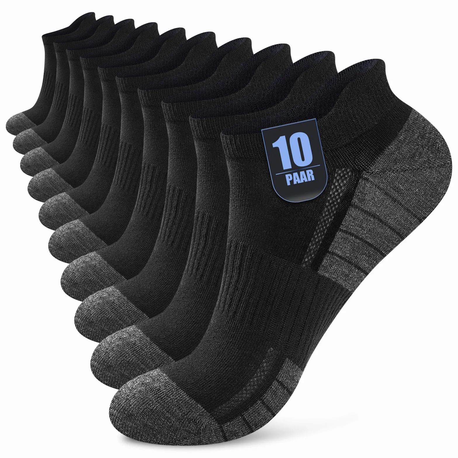 Calcetines Tobilleros Hombre Mujer, Calcetines Cortos Algodón Transpirables, 10/20 Pares