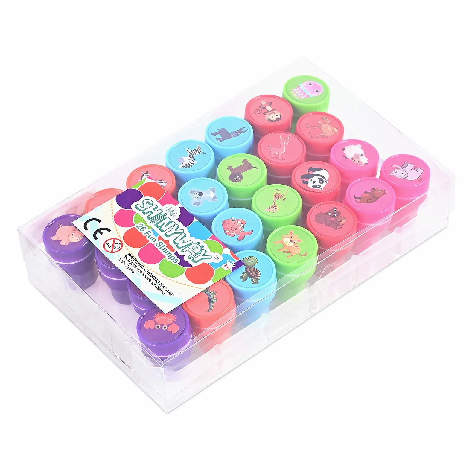 Faburo Sellos Infantiles 26 Pcs, Regalos Cumpleaños Niños Colegio y Detalles Cumpleaños Niños, Sellos Juguetes Niño y Niña 2 3 4 5 6 Años, Regalo Niño y Niña para Manualidades Niños sobre Papel