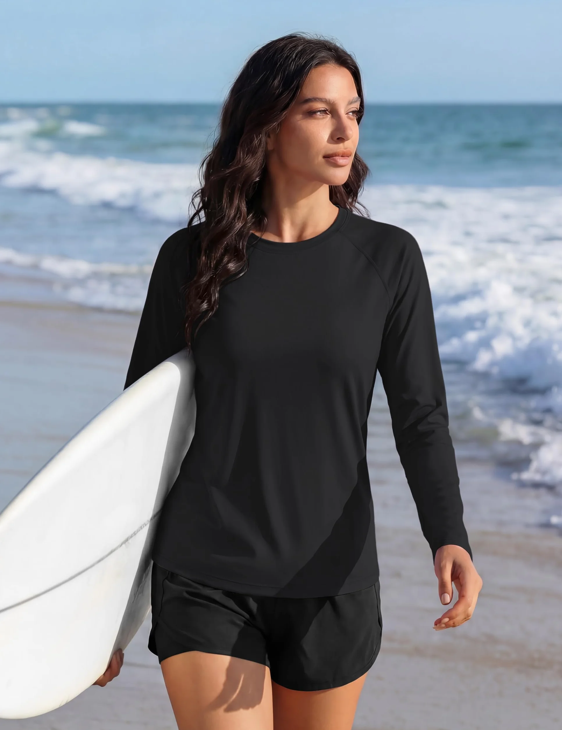TACVASEN Mujeres Tops de Manga Larga UV Protección Solar UPF 50+