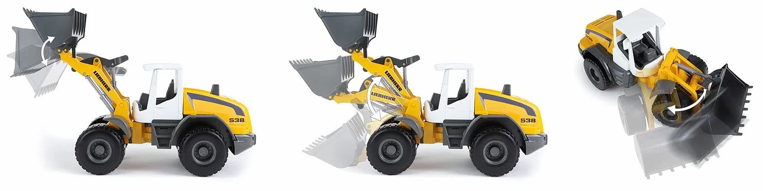 Lena - Worxx Liebherr L538 Robusto Cargador Juguete por 3+ Años Niños, Amarillo